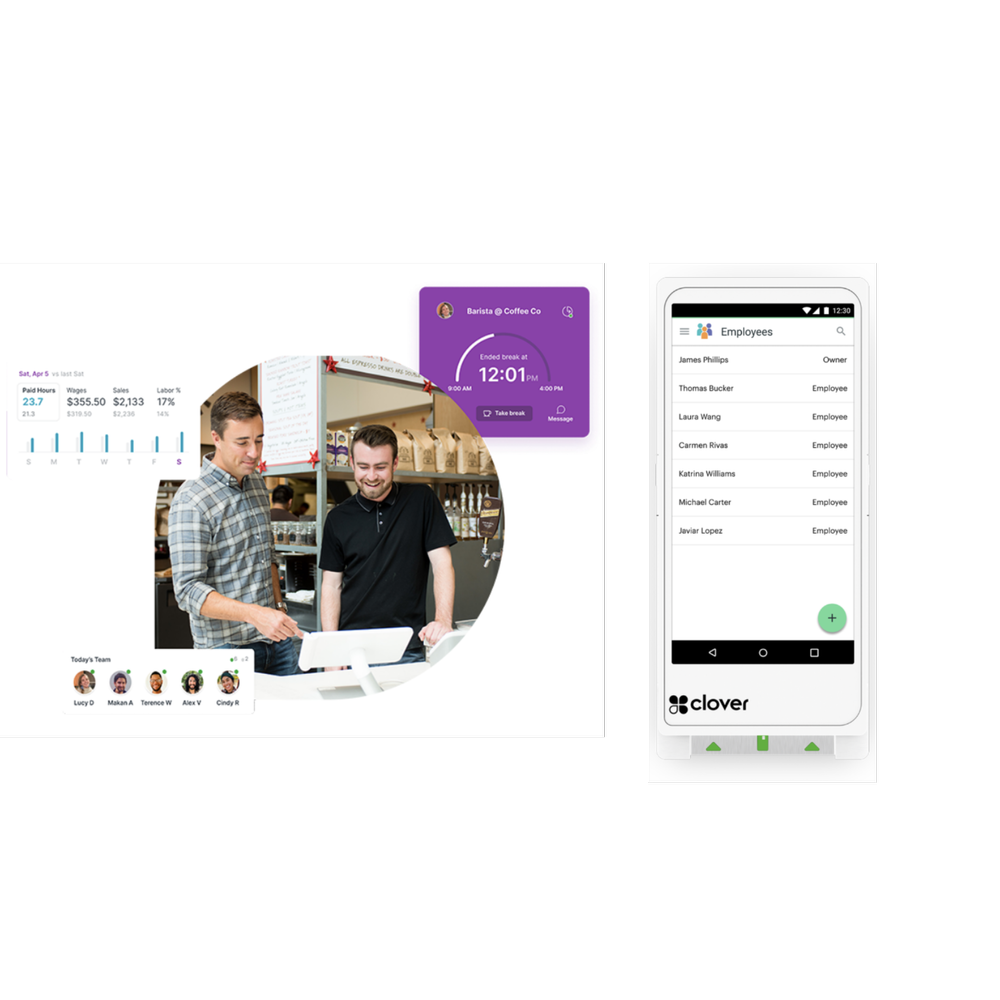 Clover employee management dashboard