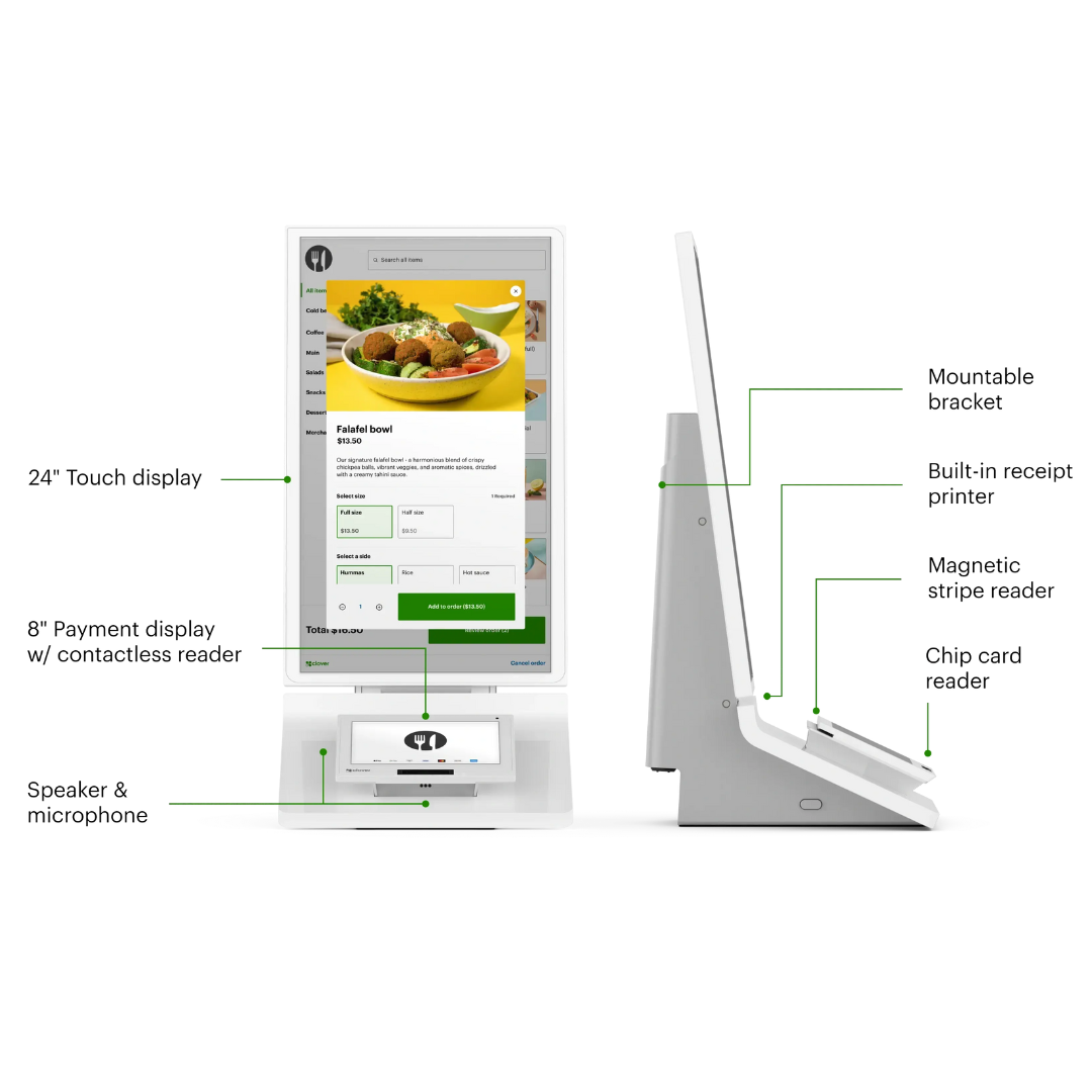 Clover Kiosk flexible mounting feature