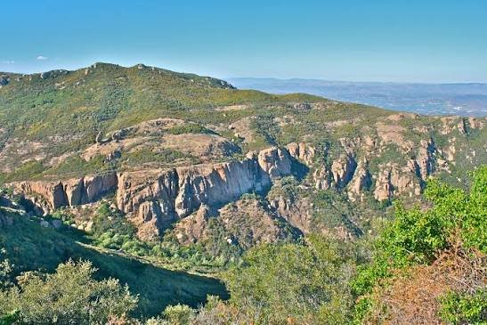 Santa Monica Mountains above Agoura Hills, California
