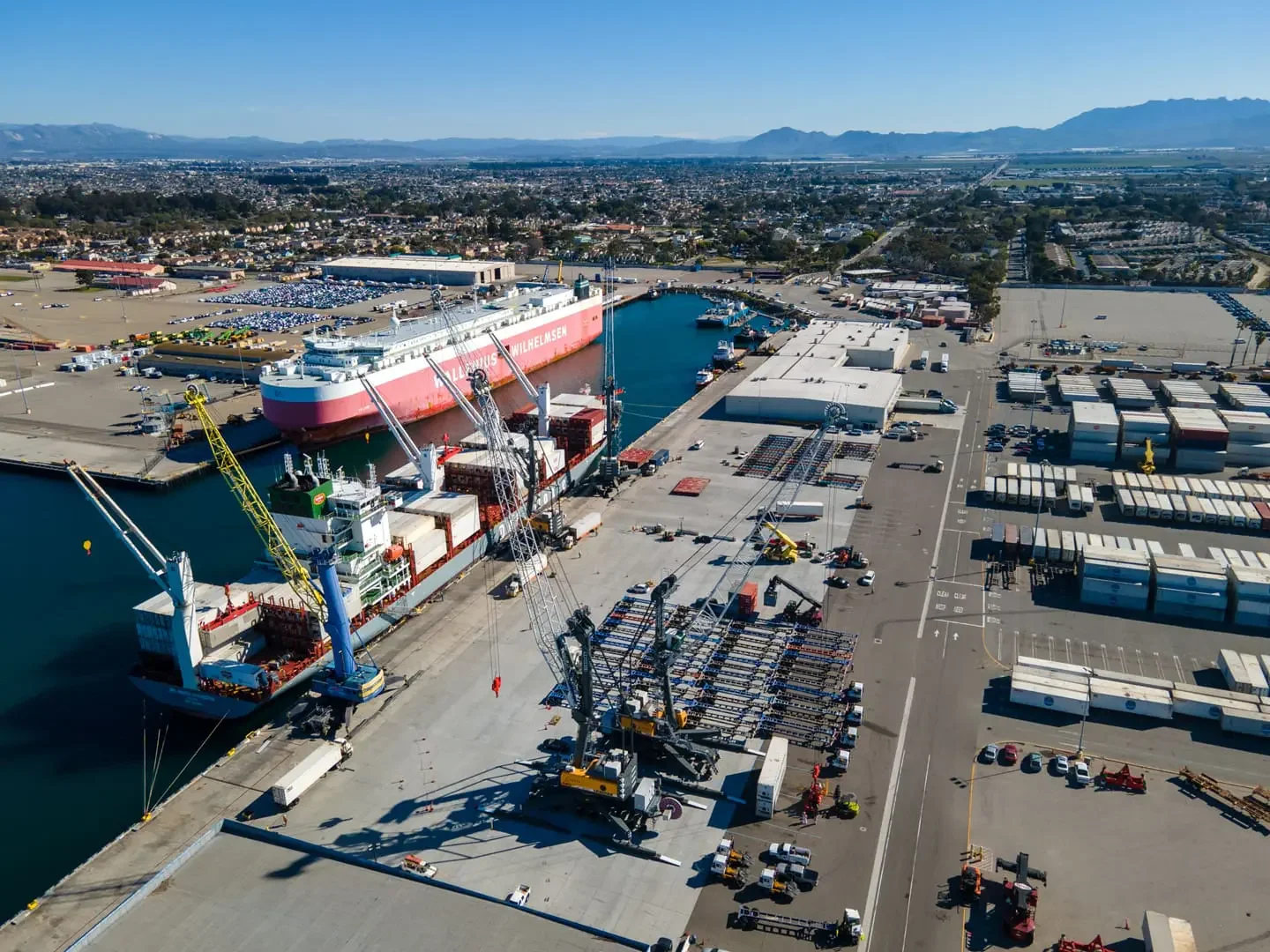 Port of Hueneme cranes and working waterfront