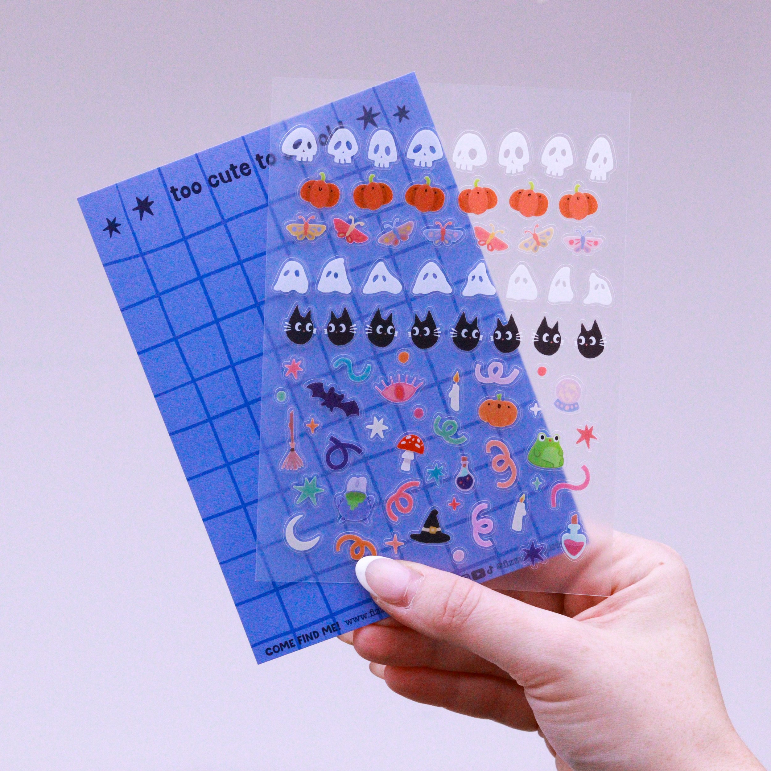 Too Cute to Spook Decal Sticker Sheet