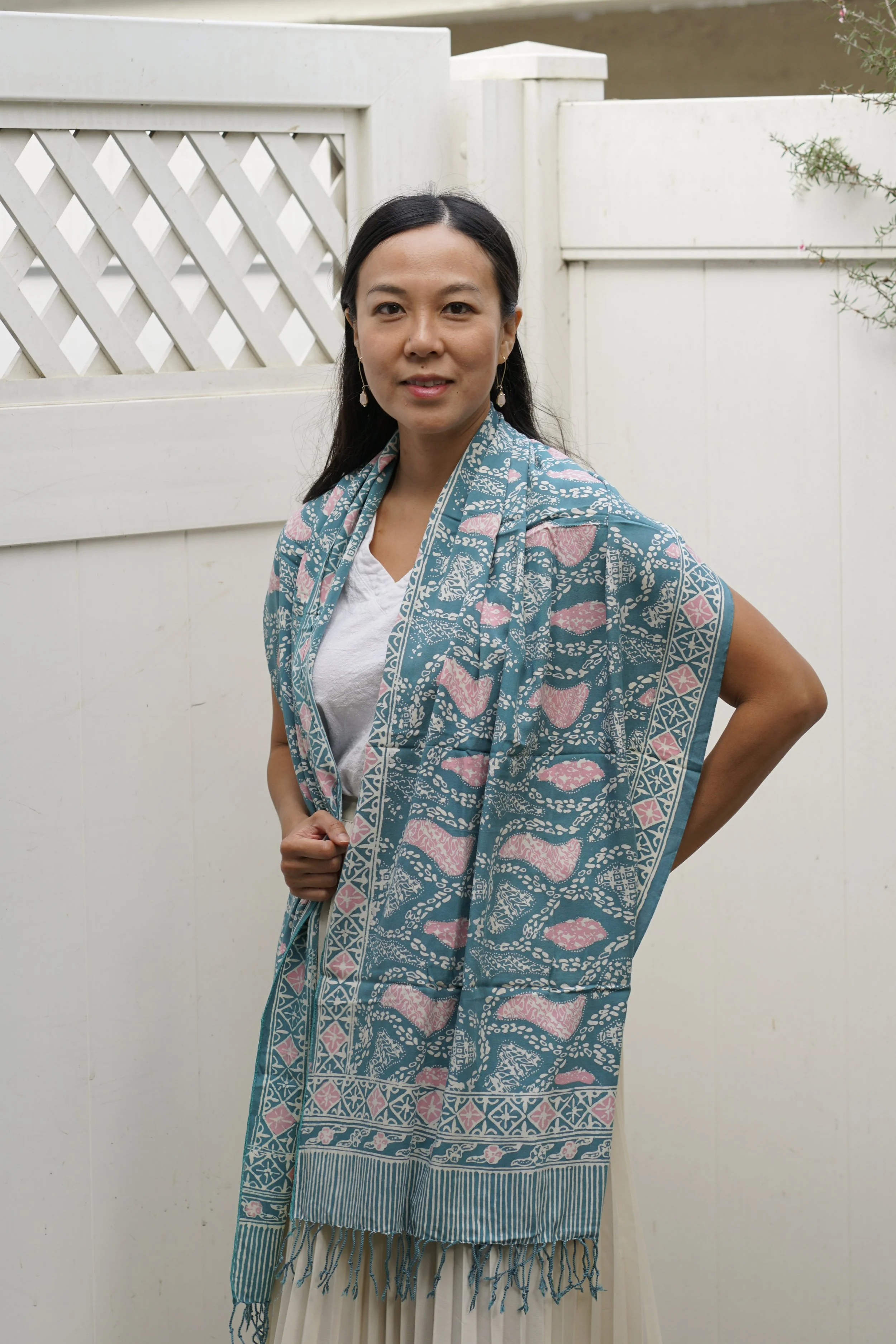Kasih Coop Batik Scale Blue Scarf.JPG