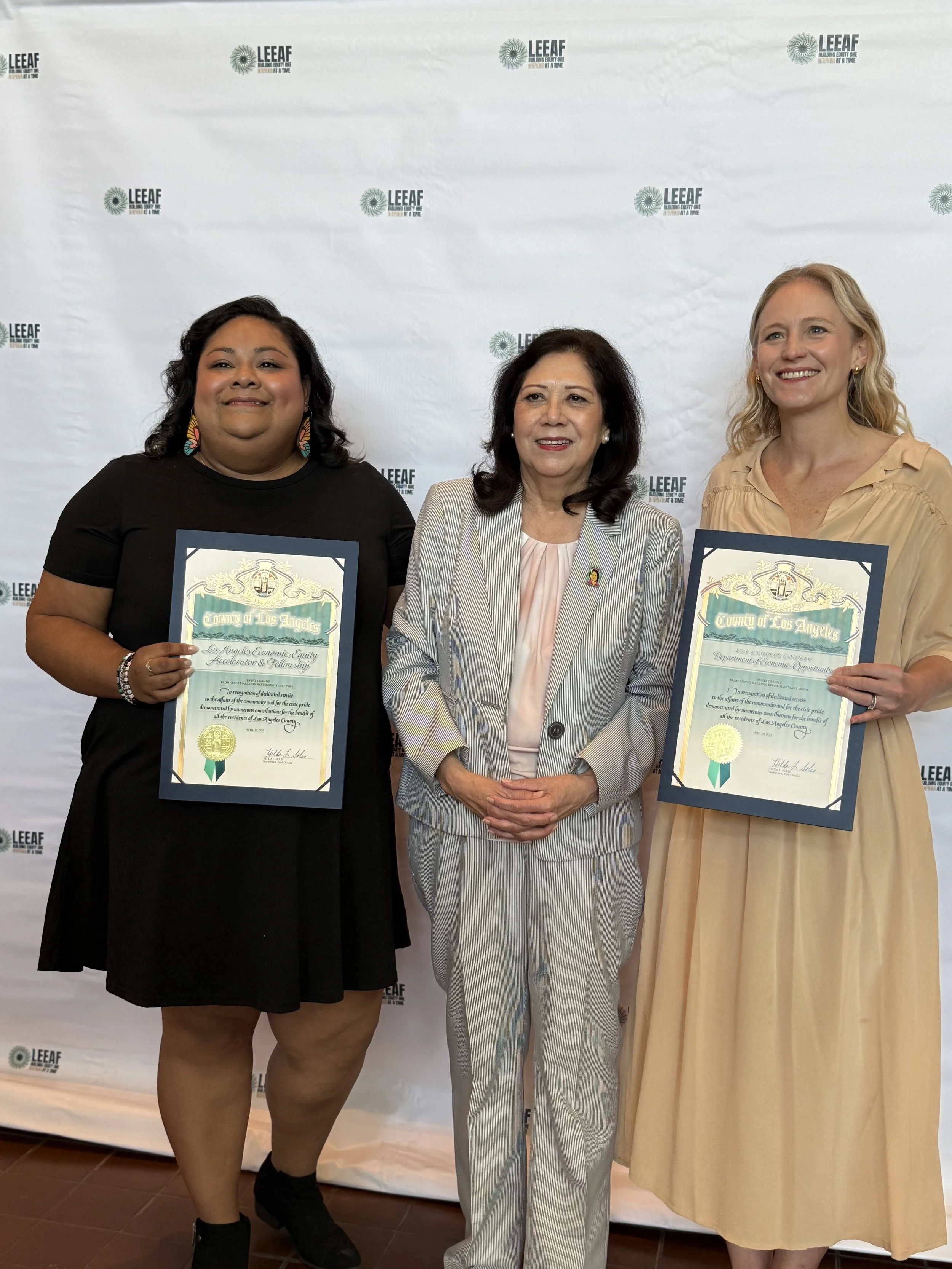 LEEAF Accelerator and Fellowship Certificates