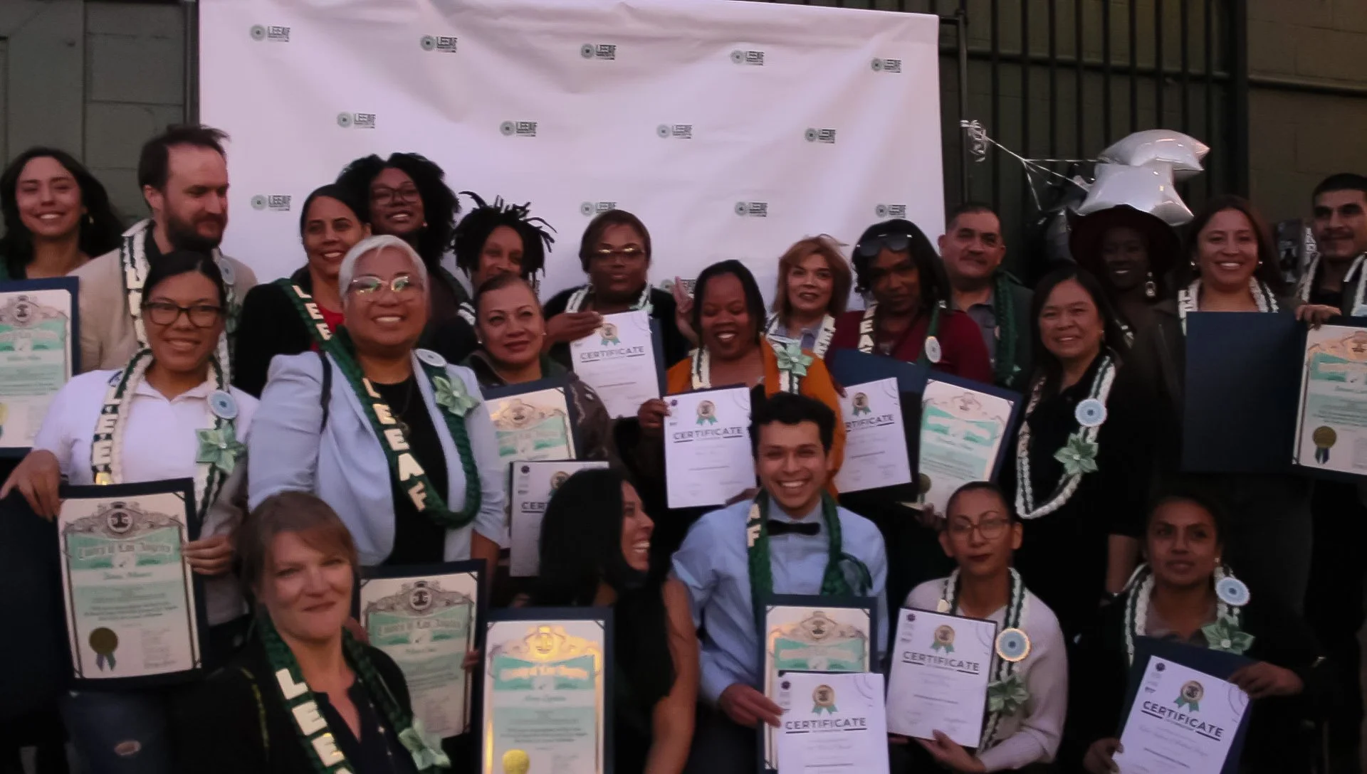 Receivers of LEEAF program completion certificate