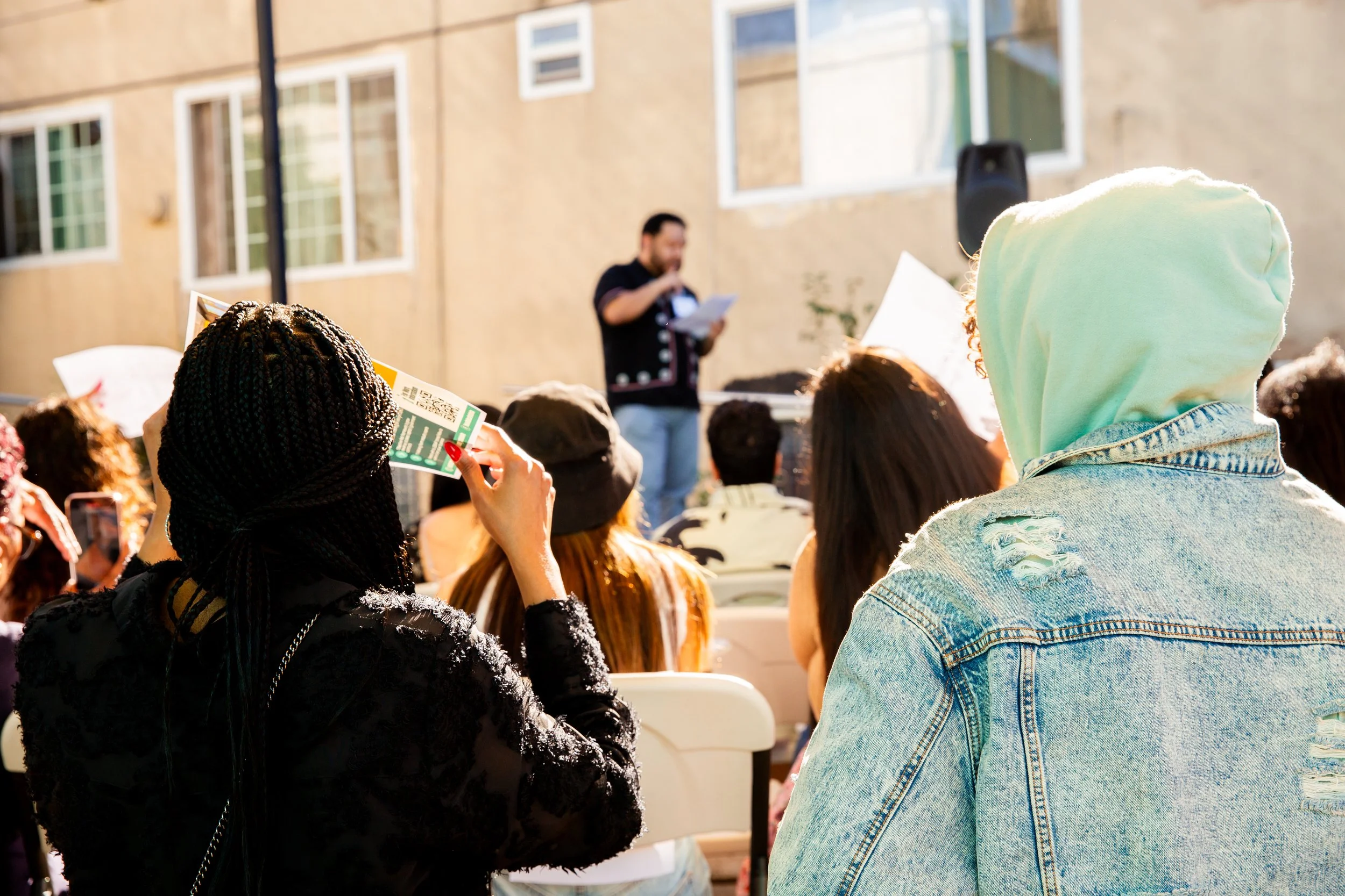 A man speaking at a LEEAF event in the fall of 2023