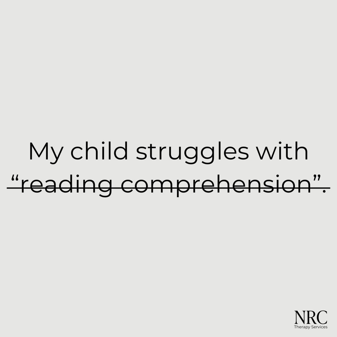 It's never JUST reading comprehension.