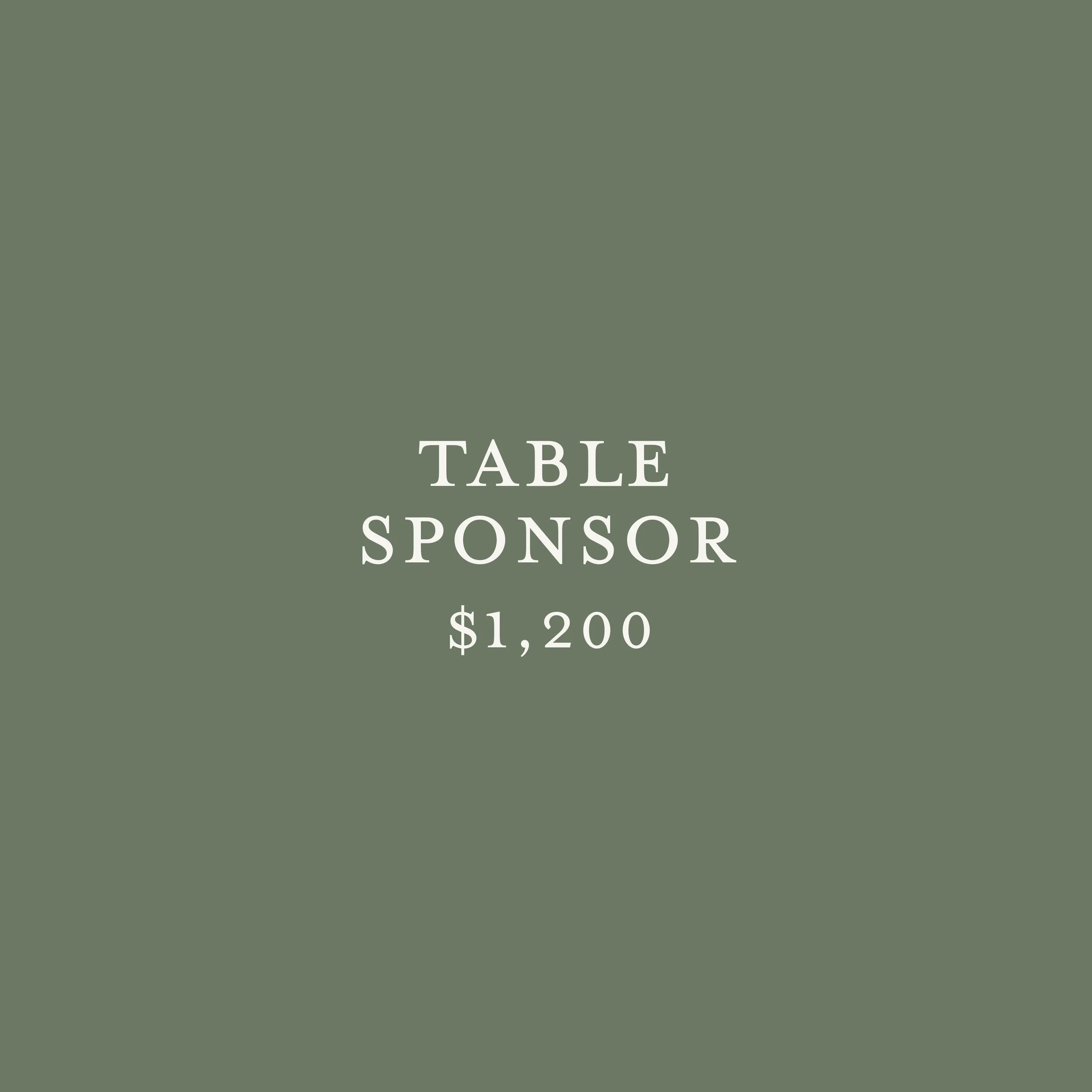 Table Sponsor