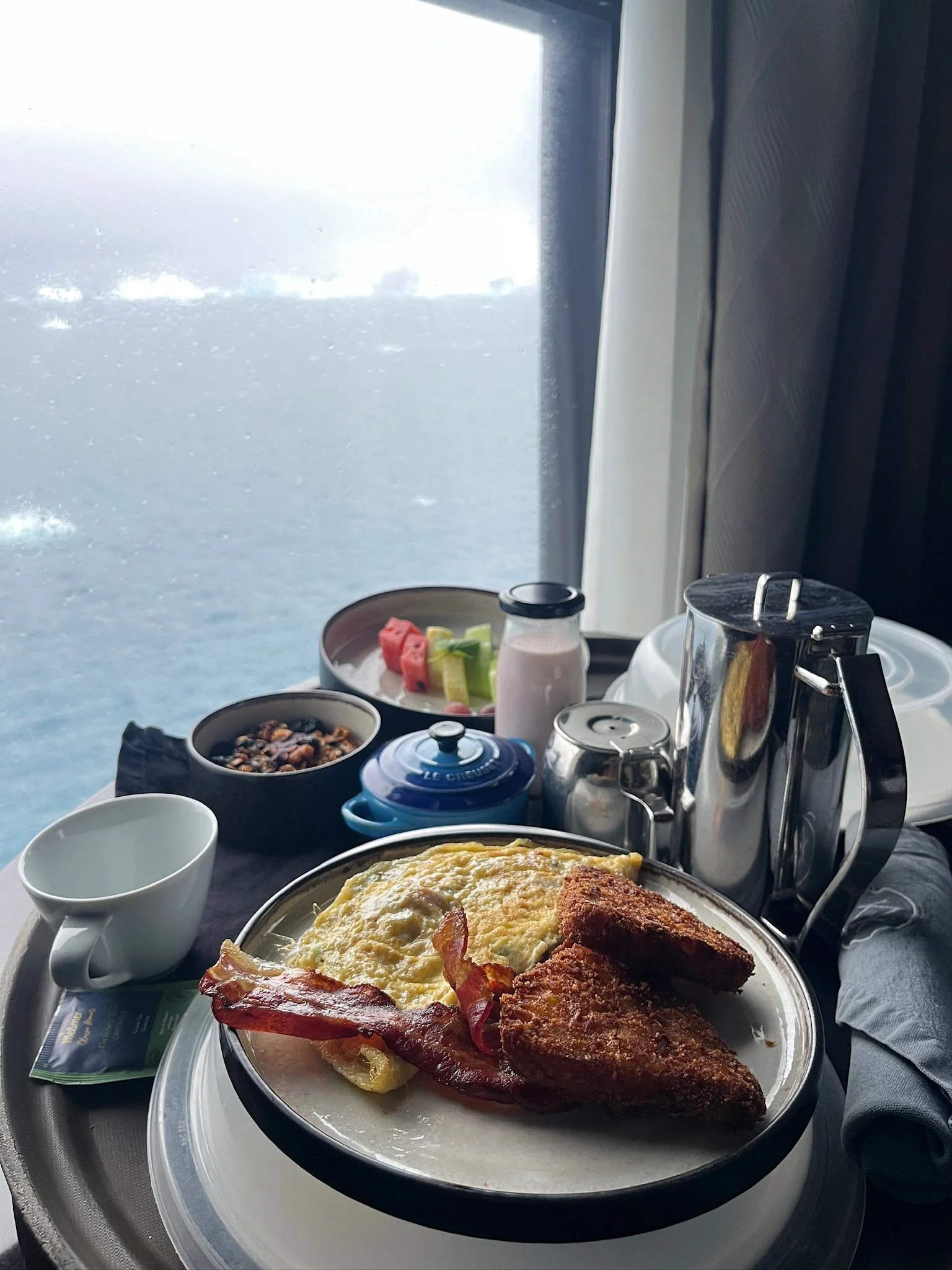 The food on the ship was good! We often indulged in a room service breakfast. 