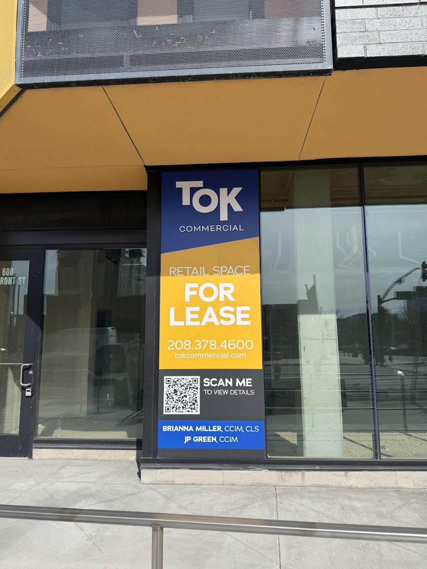 Window Wrap Design I Made for a High Visibility Downtown Mixed-Use Building