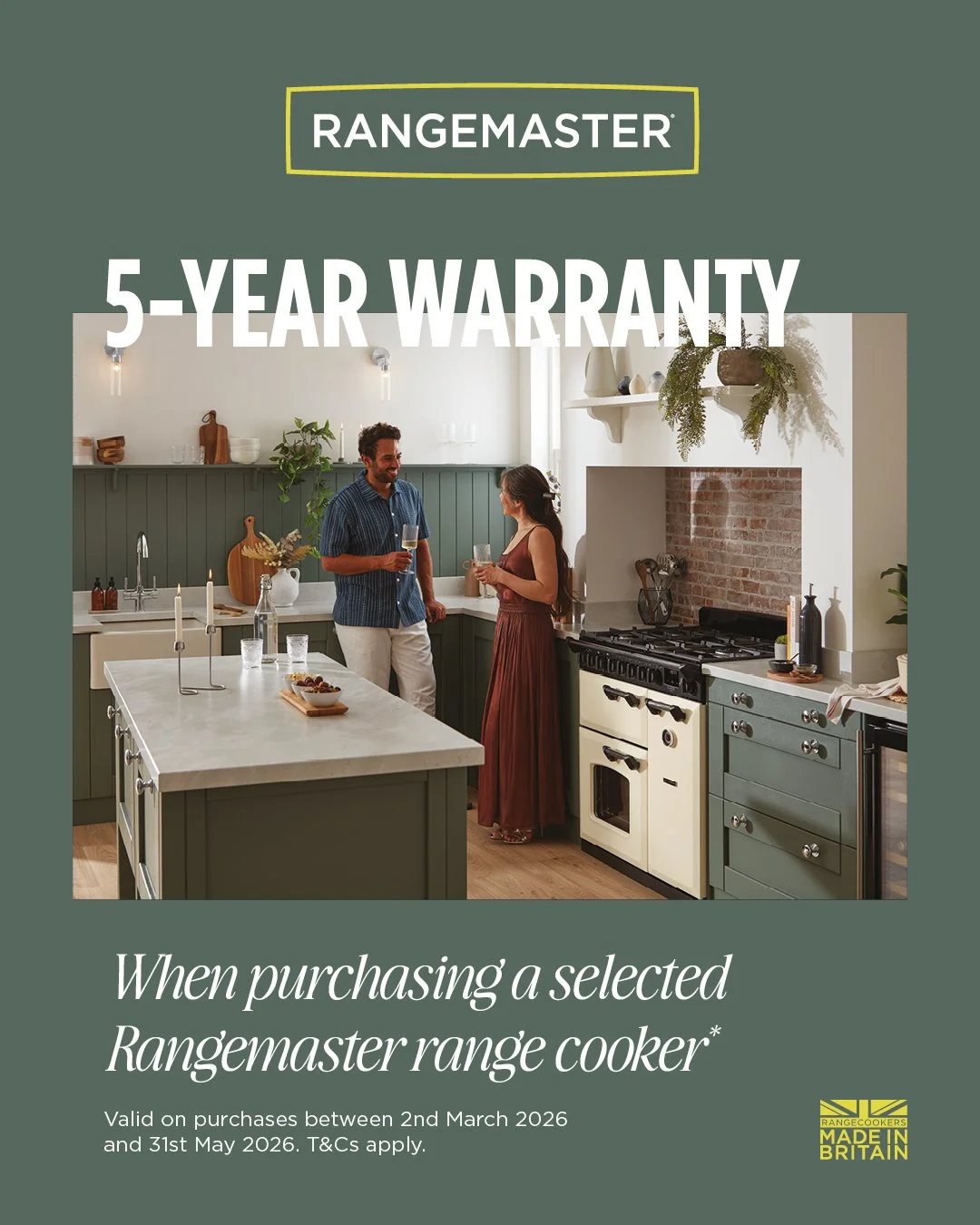 🔥 Upgrade your kitchen with Rangemaster &ndash; Now with a FREE 5-year warranty! 🔥

Thinking about a new range cooker? Now&rsquo;s the perfect time to invest in the heart of your kitchen. For a limited time, selected Rangemaster cookers come with a