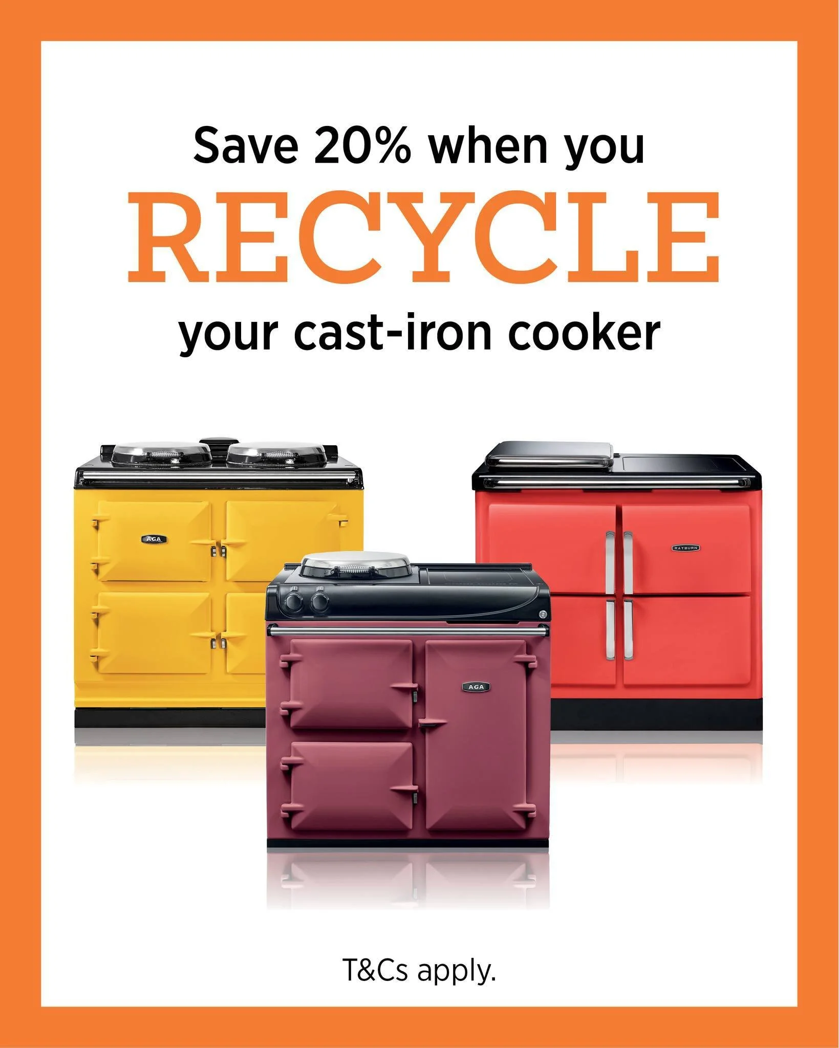 🚨 There are just a few days left to take advantage of Aga's 20% trade in offer! 🚨

Order by 28th February and save 20% on a selection of brand new models when you trade in your old cast iron AGA or Rayburn. 

Give us a call on 01534 483921 TODAY to