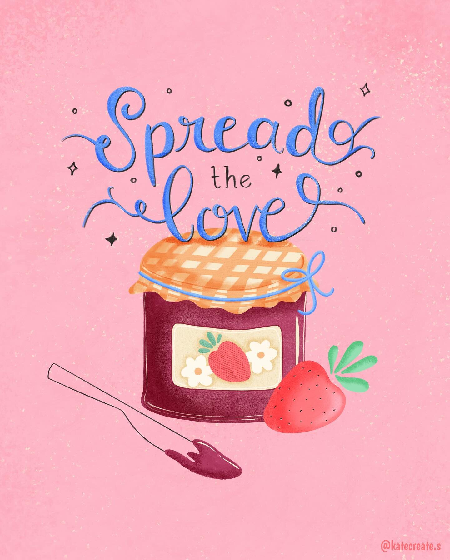 Spread the love! Is it jam or jelly?  For #doodleadaymarch for prompt &ldquo;Jam&rdquo;

#doodleaday #doodlelist #artchallenge #artchallenges #draweveryday #creativepractices #jamorjellynotsure #brunchtime #artlicensing #illustrationartists #artlicen