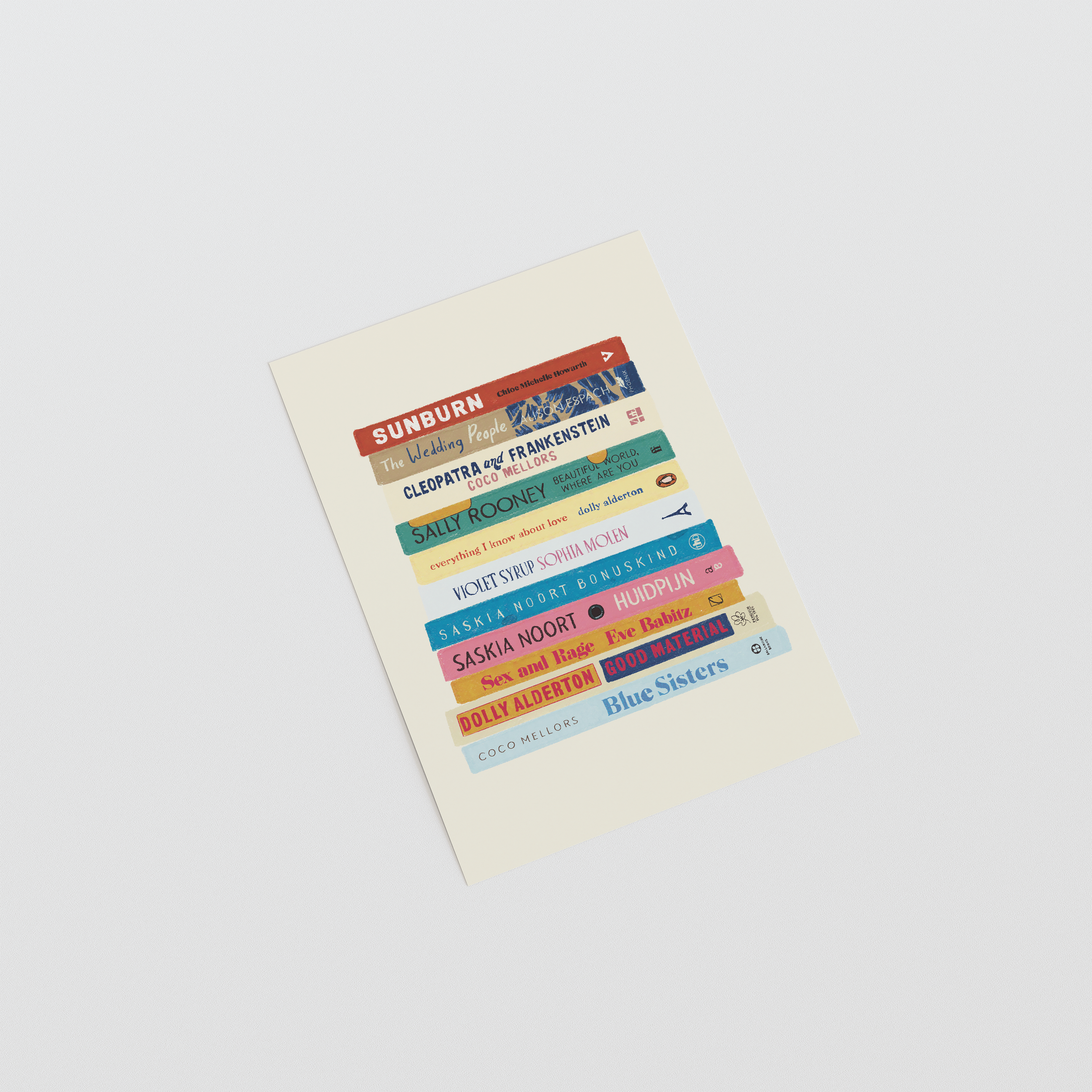 The Book Stack Mini Print