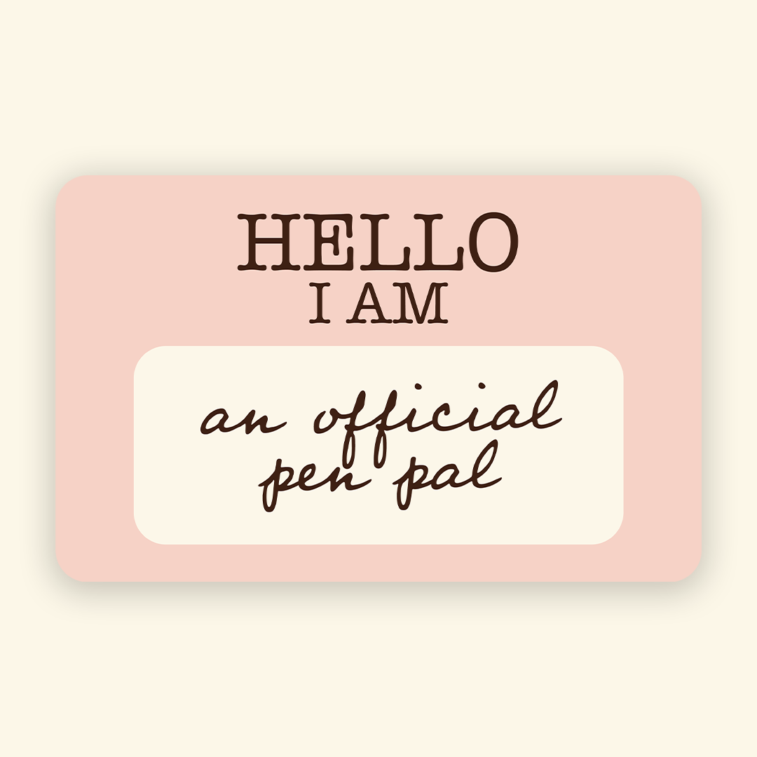 Hello I Am A Pen Pal Sticker