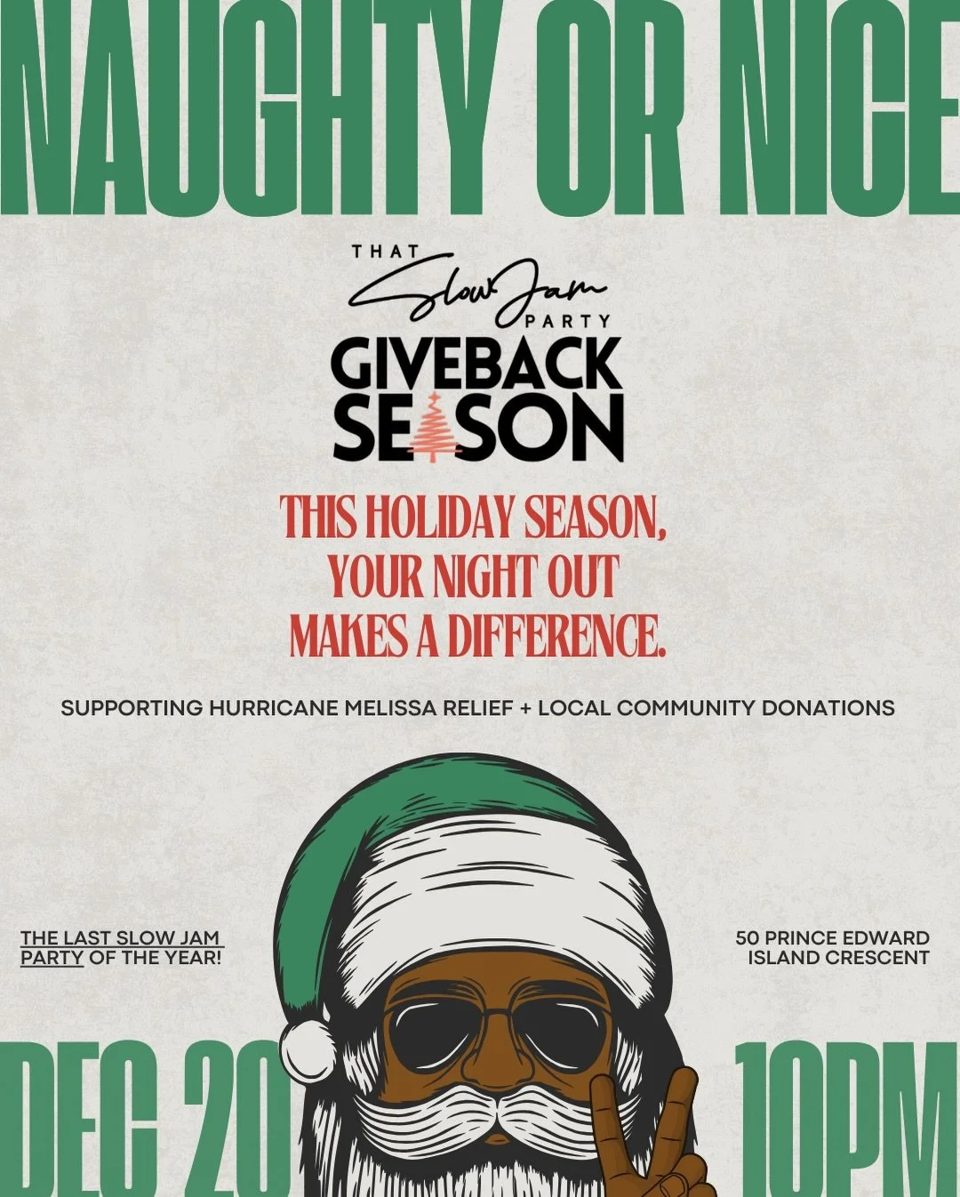 This holiday season hits a little different. While we&rsquo;re outside catching a vibe, families across the Caribbean are rebuilding their lives after Hurricane Melissa &mdash; and we couldn&rsquo;t end the year without doing our part.

✨ That Slow J