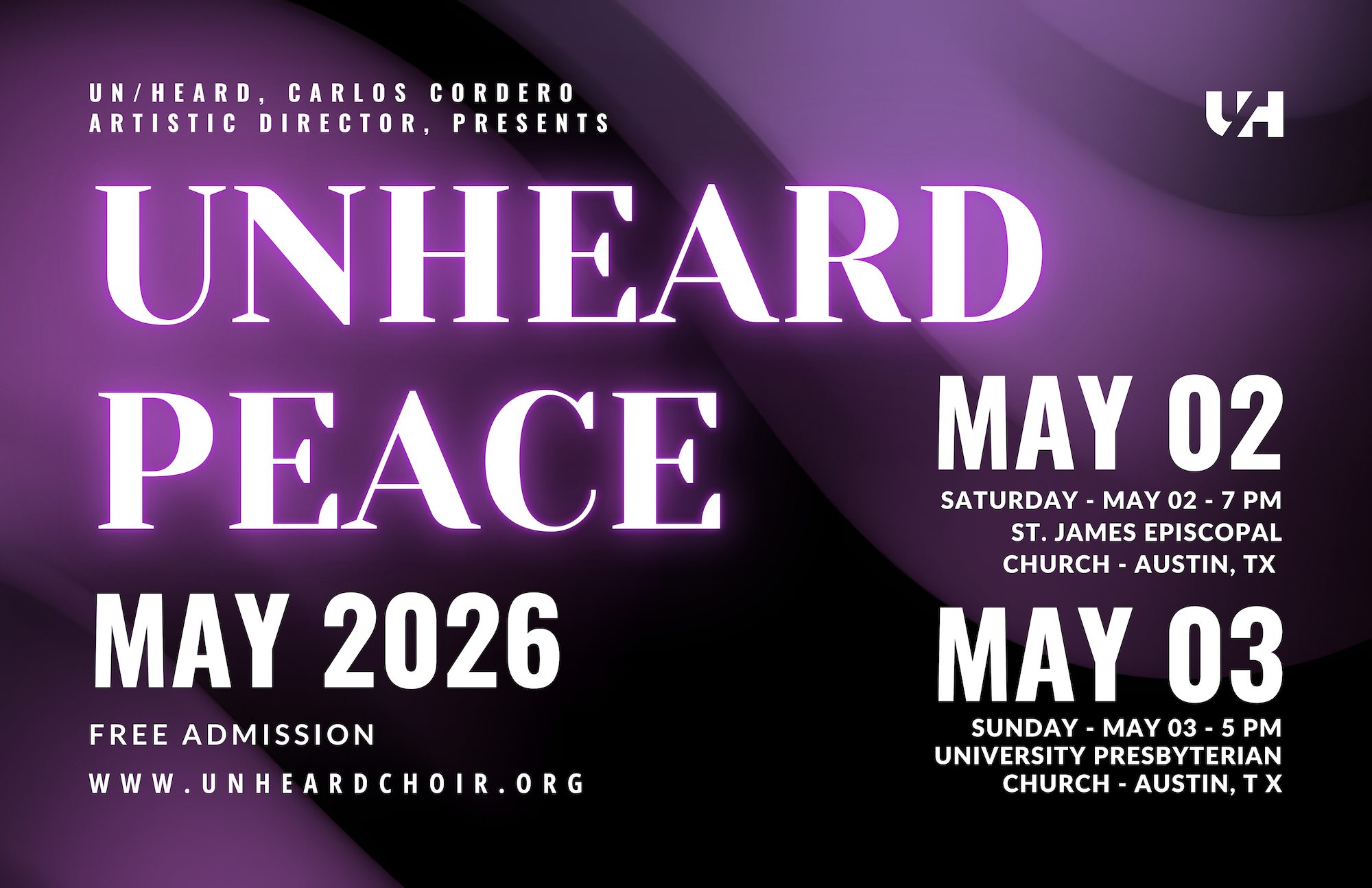 UnHeard Peace - Upcoming Concert