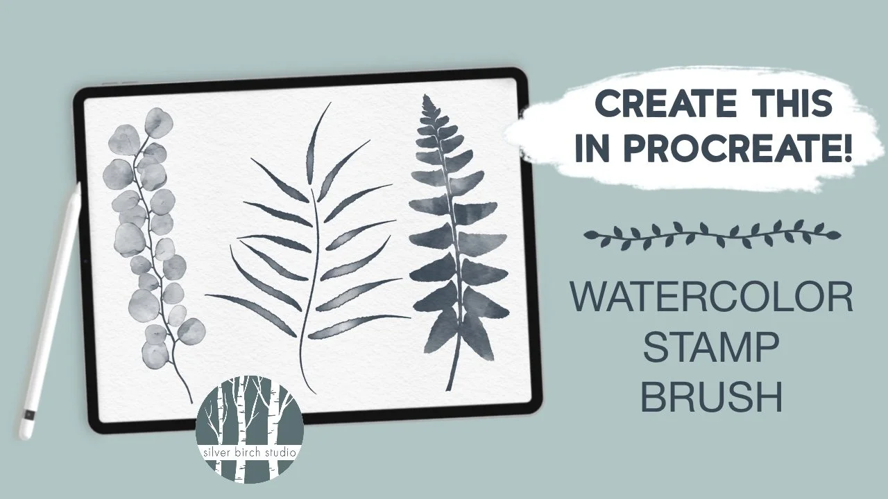 make a watercolor stamp brush in procreate