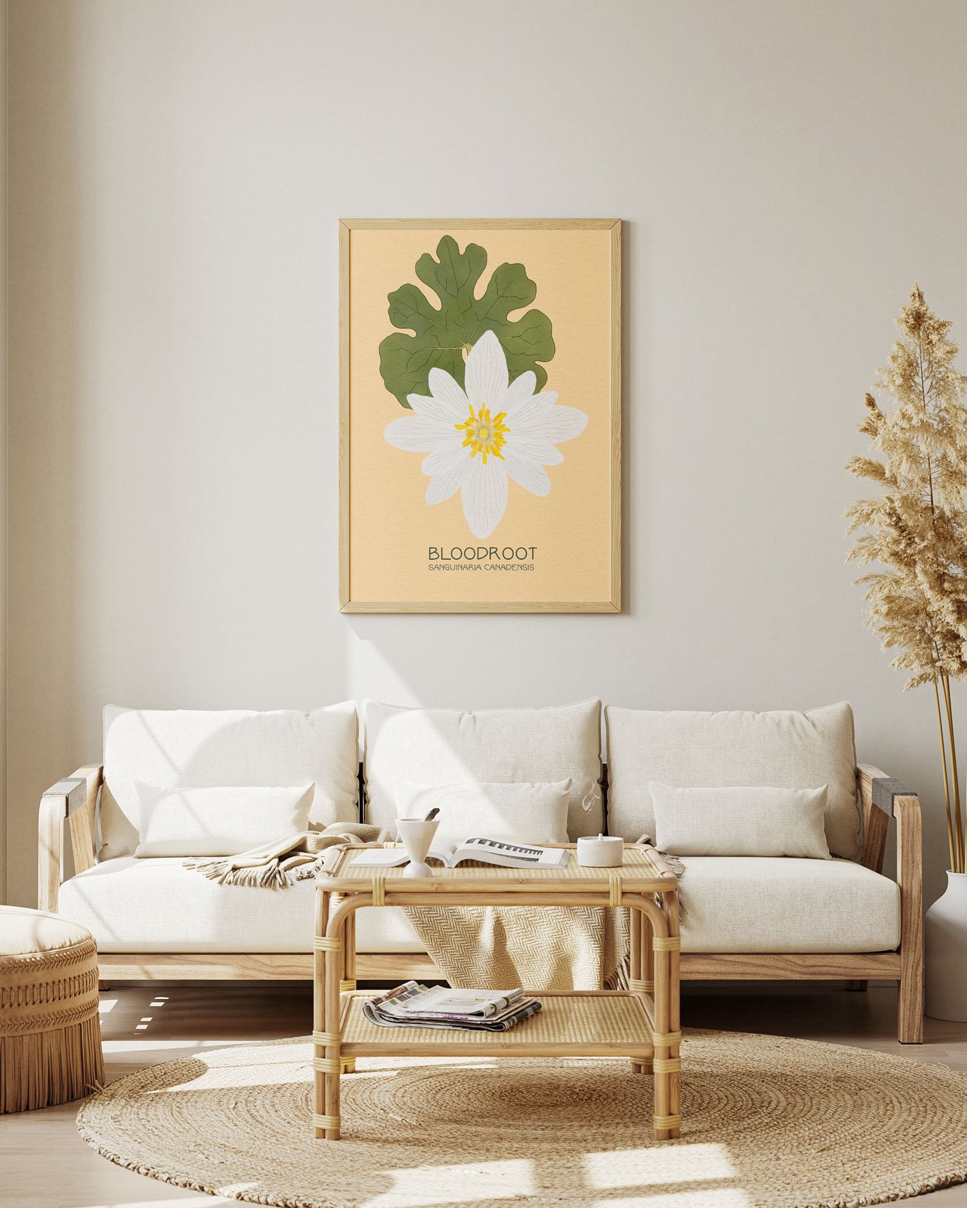 bloodroot-flower-painted-poster