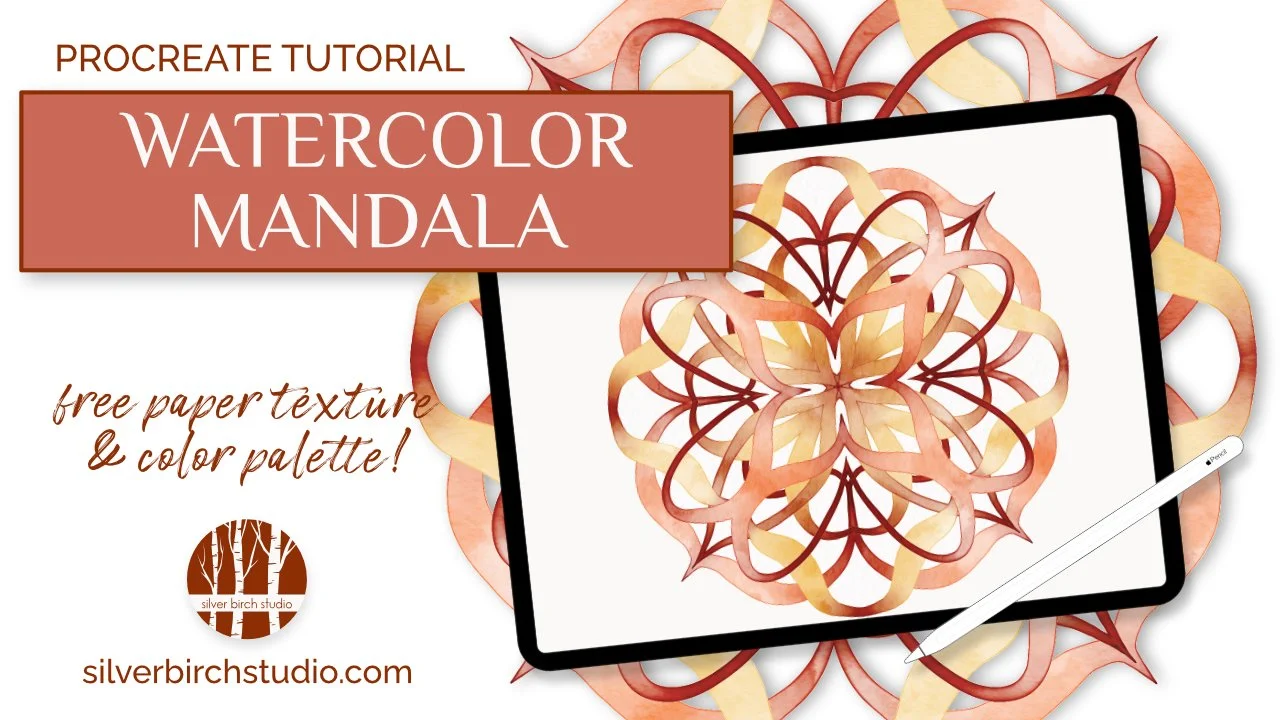 how to paint a watercolor mandala in procreate