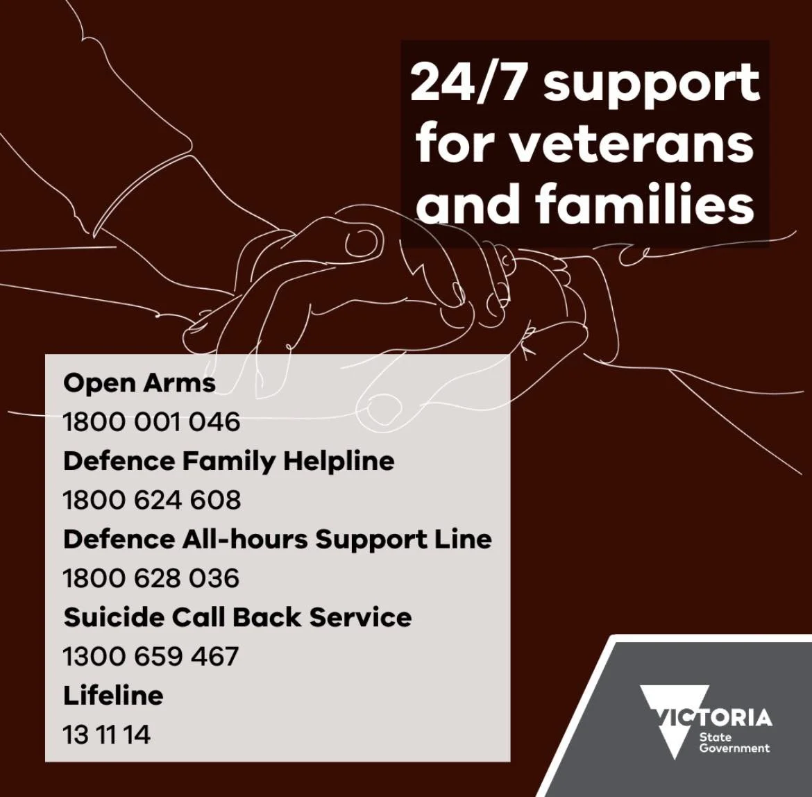 The Federal Government has today responded to the Royal Commission into Defence and Veteran Suicide.

Many veterans, service personnel and family members may find this period difficult or distressing. 

Round-the-clock support is available from the f