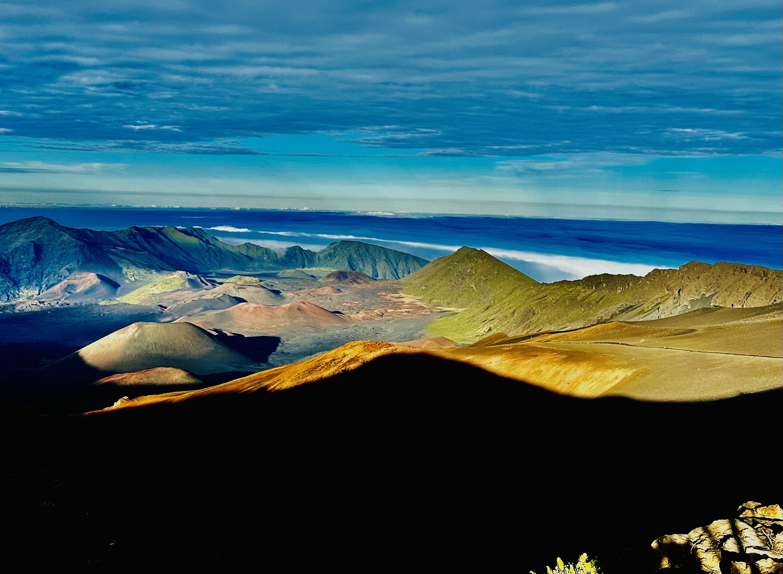 Panoramic view of a mountainous valley in Hawaii.