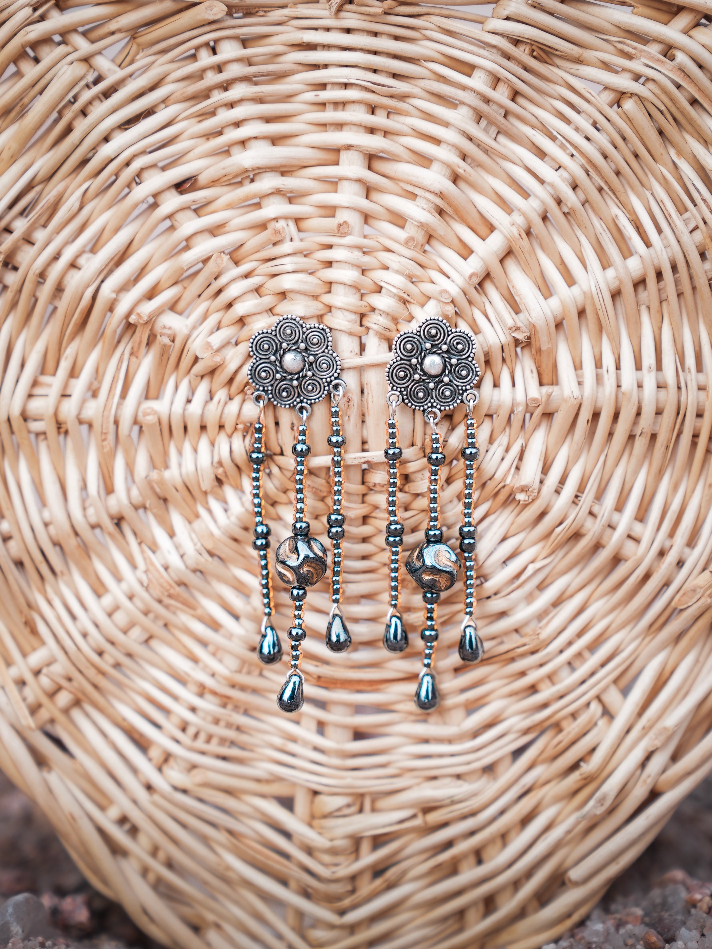 Black Moon Earrings