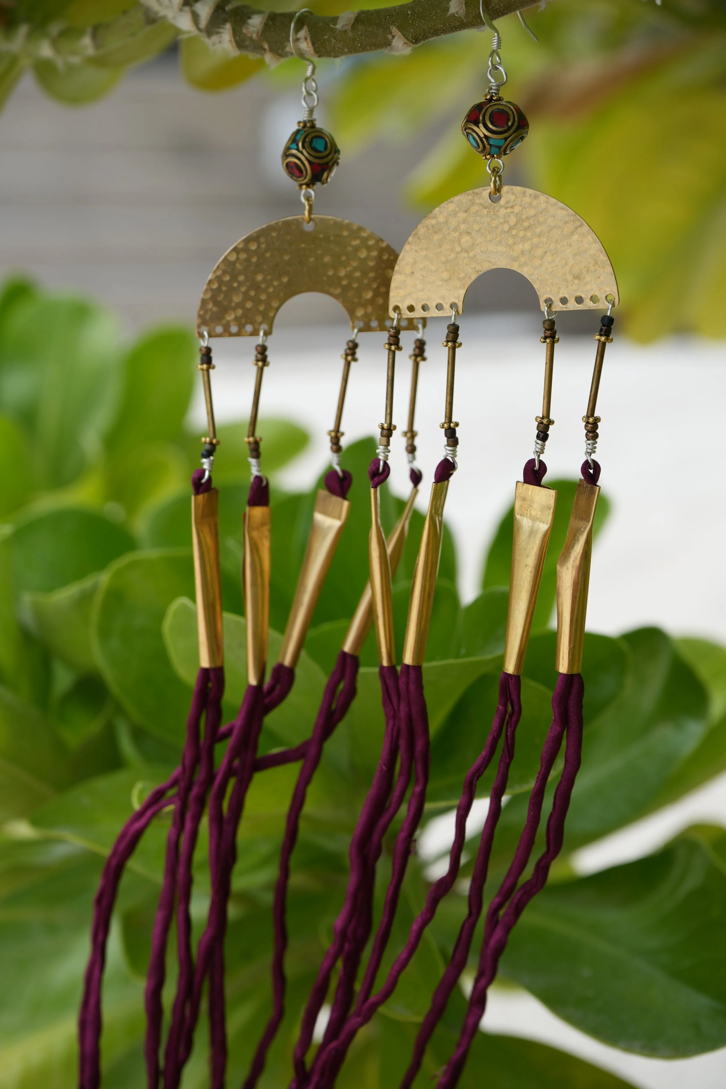 Tibetan Silk Earrings