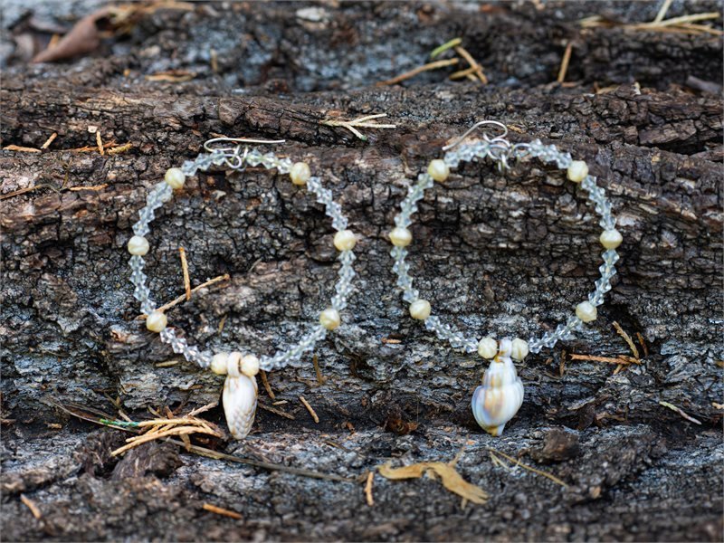 Sea Shell Hoops