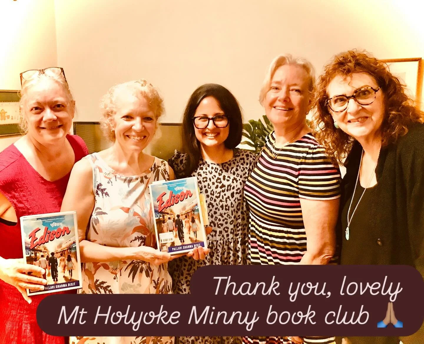 Thank you, Julie Sell and the ladies of the Minneapolis Mt Holyoke book club, for inviting me to visit!  Such a wonderful conversation &mdash; I thoroughly enjoyed it!