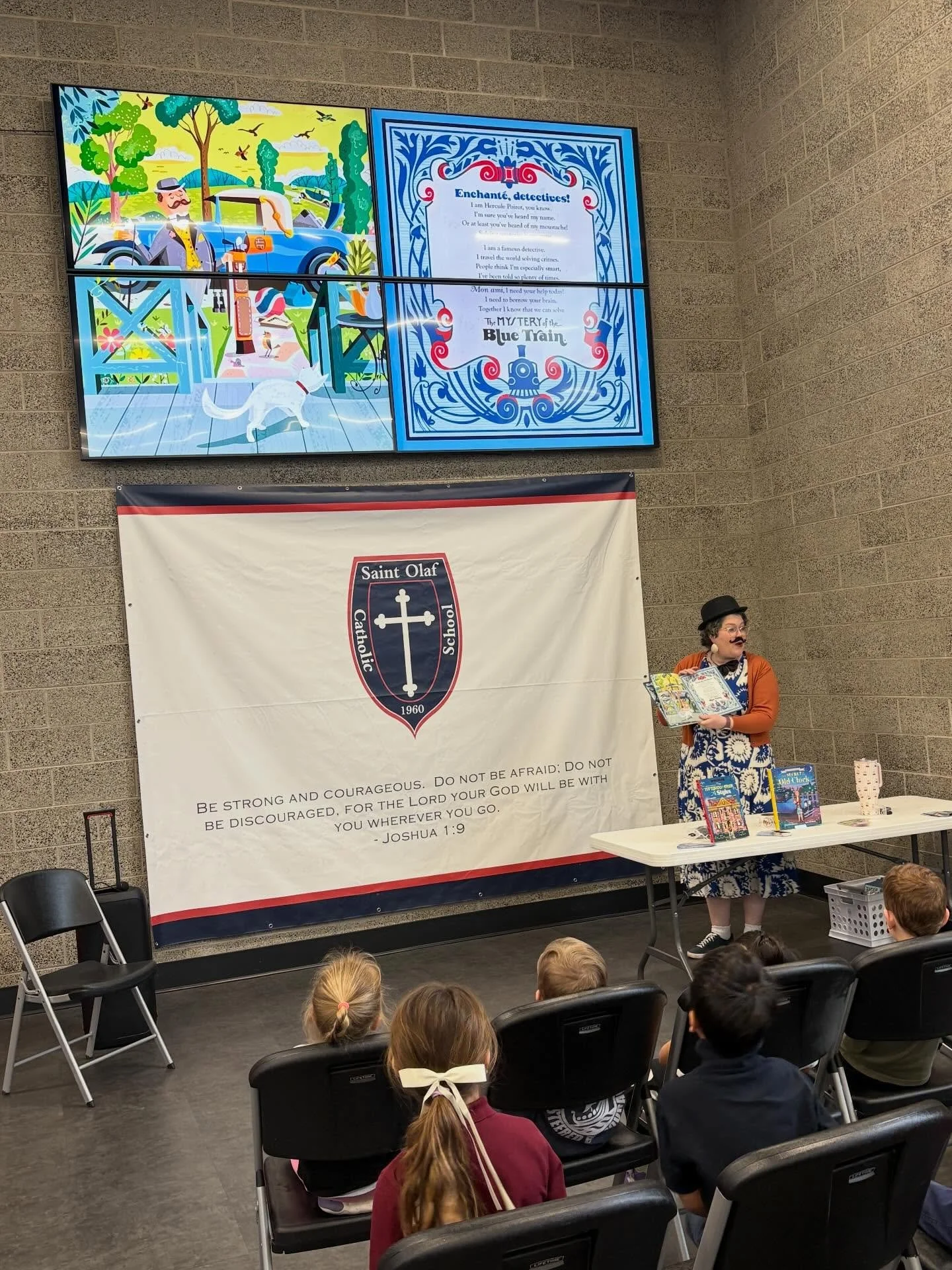 It&rsquo;s Read Across America week! I was so honored to be invited by @st.olafs to present my books to their pre-K to third grade students today.
&nbsp;
Questions asked:

🙋&zwj;♀️ How many years old are you? &ldquo;That&rsquo;s a lot of years!&rdqu