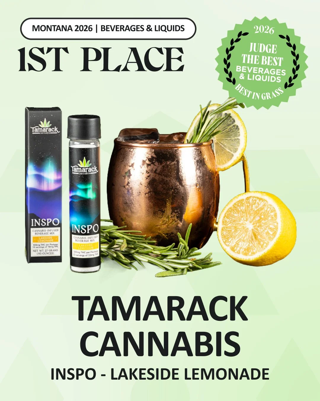 Tamarack Cannabis’ INSPO Drink Mix Wins Best Beverage in Montana