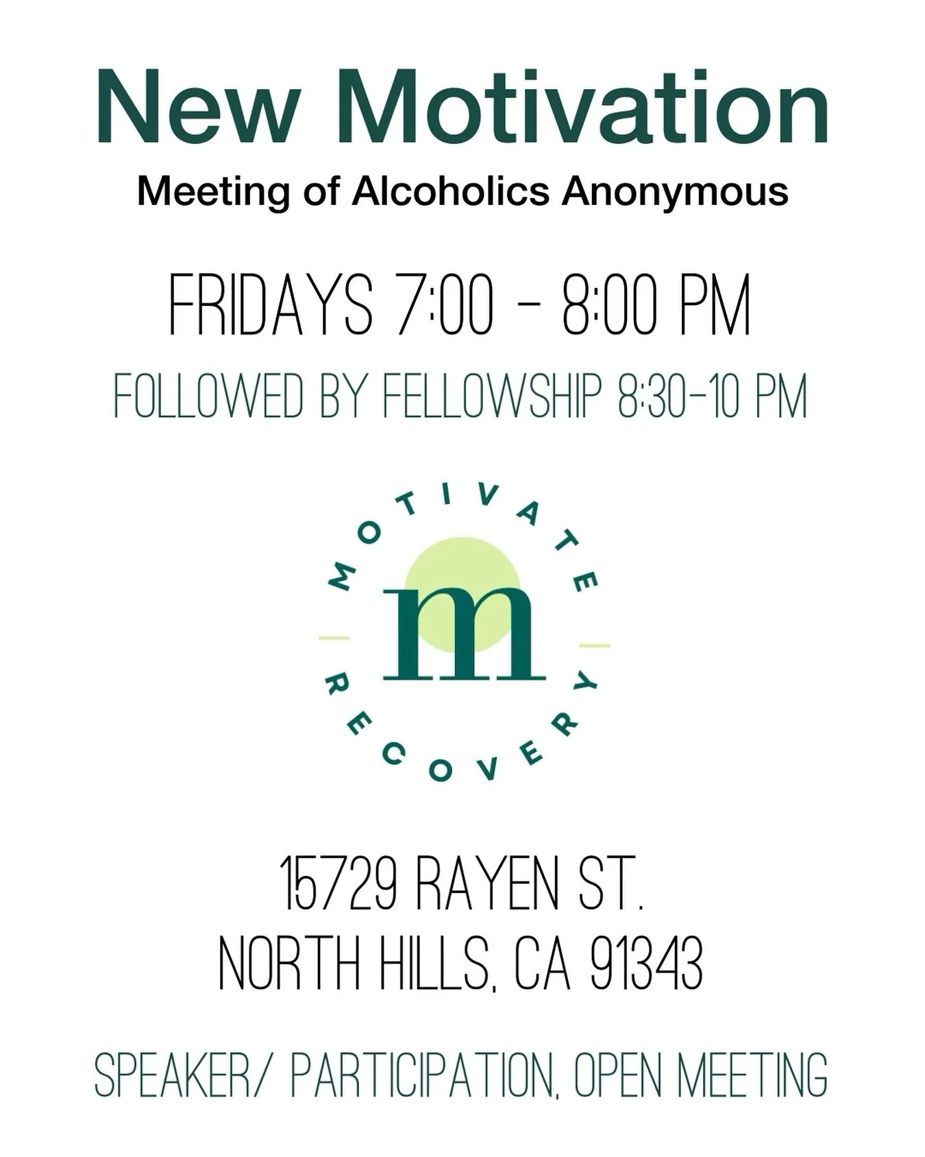 Come join us for a meeting and fellowship! DM if interested in supporting the meeting in anyway. Starting this Friday June 14th!! #motivaterecovery #sobrietyjourney #cleanandsober #soberfun #sobermovement #recovery #addiction #recoveryispossible #add