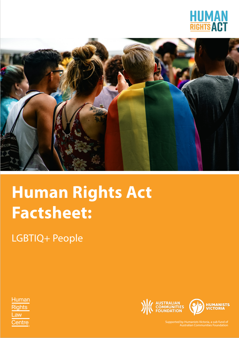 Human Rights and LGBTIQ+ people factsheet front cover