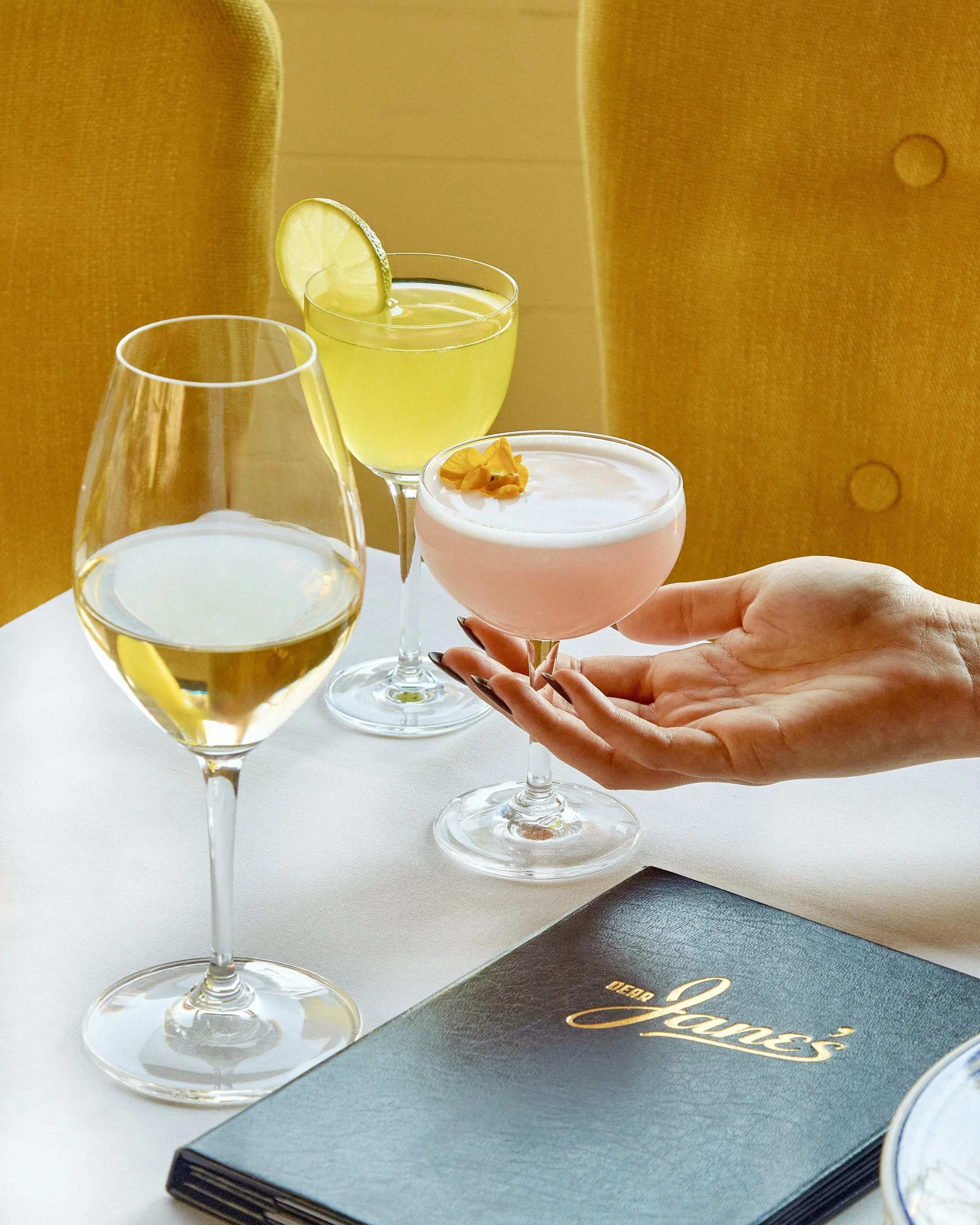 grabbing a cocktail