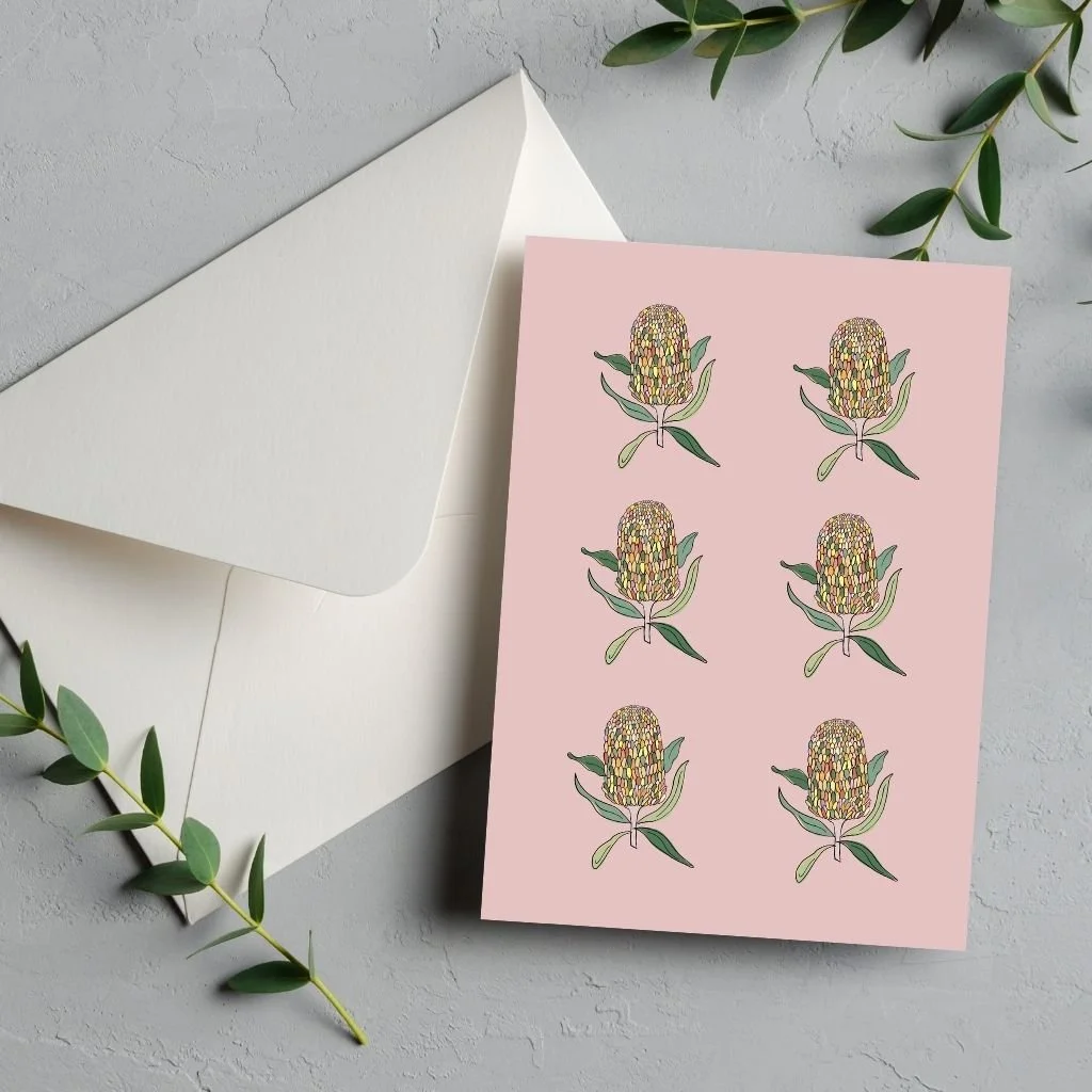 Greeting Card:  Banksia