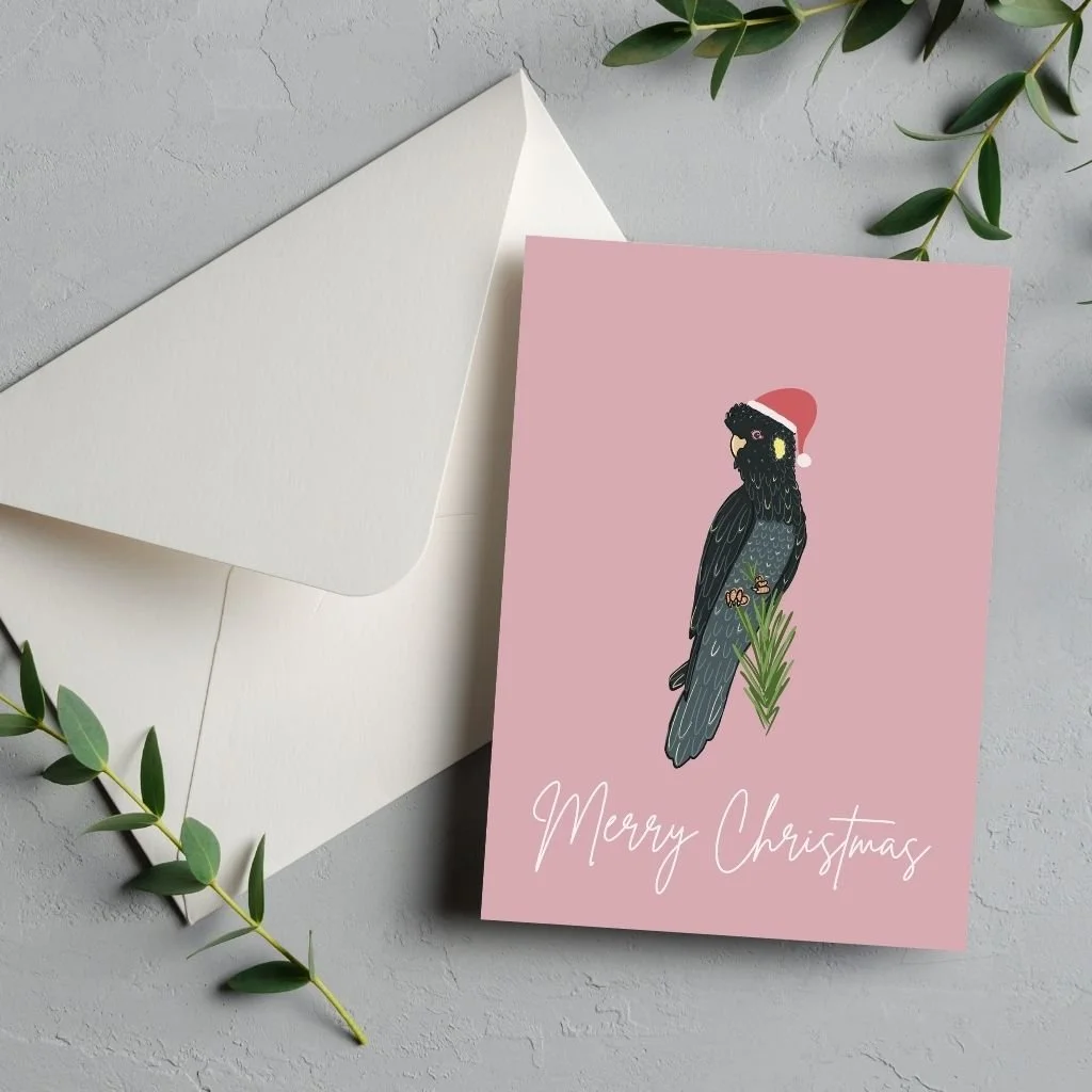 Greeting Card:  Christmas Cocky
