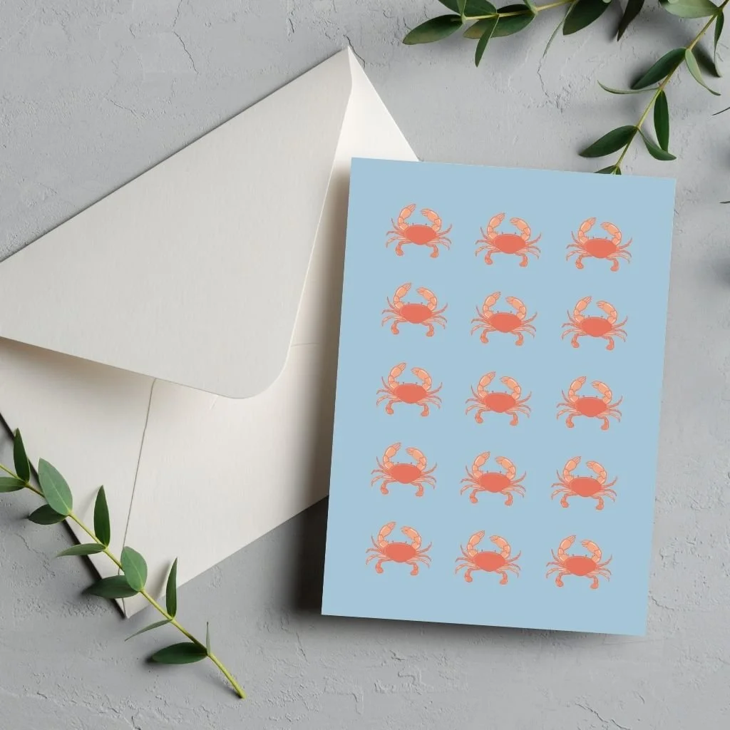 Greeting Card:  Crab