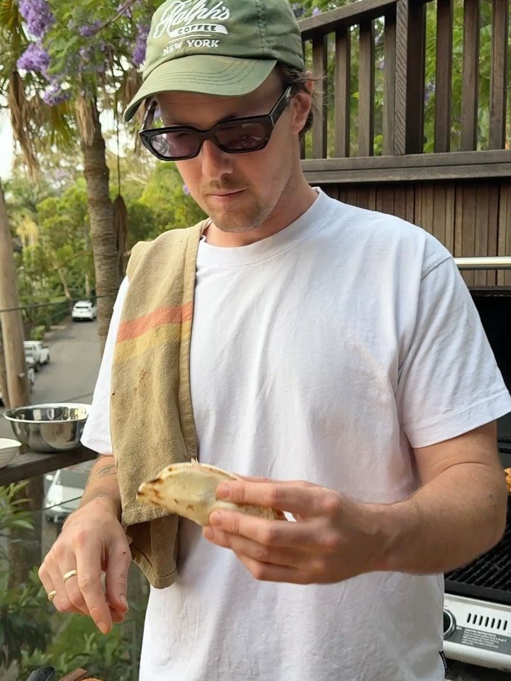 Grilled Chicken Tacos
Charred Pineapple Salsa 
Simple chopped Gauc 

SO EASY CRAZY

CRAZY GOOD 

And will be available on this Sundays Substack. 

Made even easier thanks to my new @woolcott_tradeco X @bear.moves limited chopping board!! 

You heard 