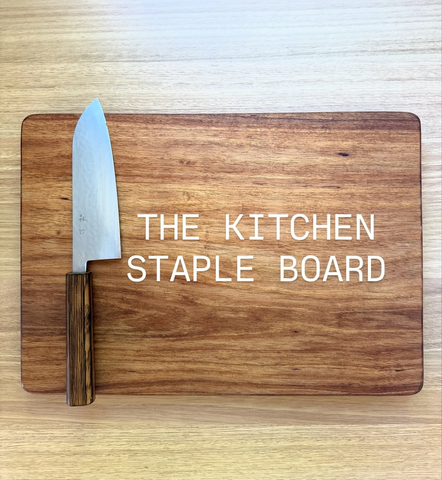 THE KITCHEN STAPLE BOARD IS LIVE! 

Solid Tasmanian Blackwood chopping board.

Hand made with care to be used as a staple in your kitchen. 

The perfect everyday board to use at home or to give to someone who can use it to cook you dinner! 

$180 + $