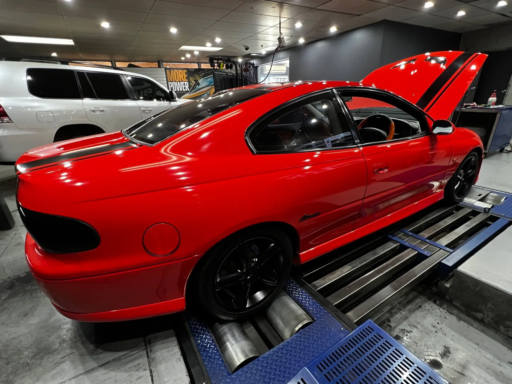 This Monaro came to us for a full custom tune. Onto the dyno to get a correct calibration and then for a test drive for road data logging as well. We are still seeing a lot of first Generation Commodores coming through the door getting engine package