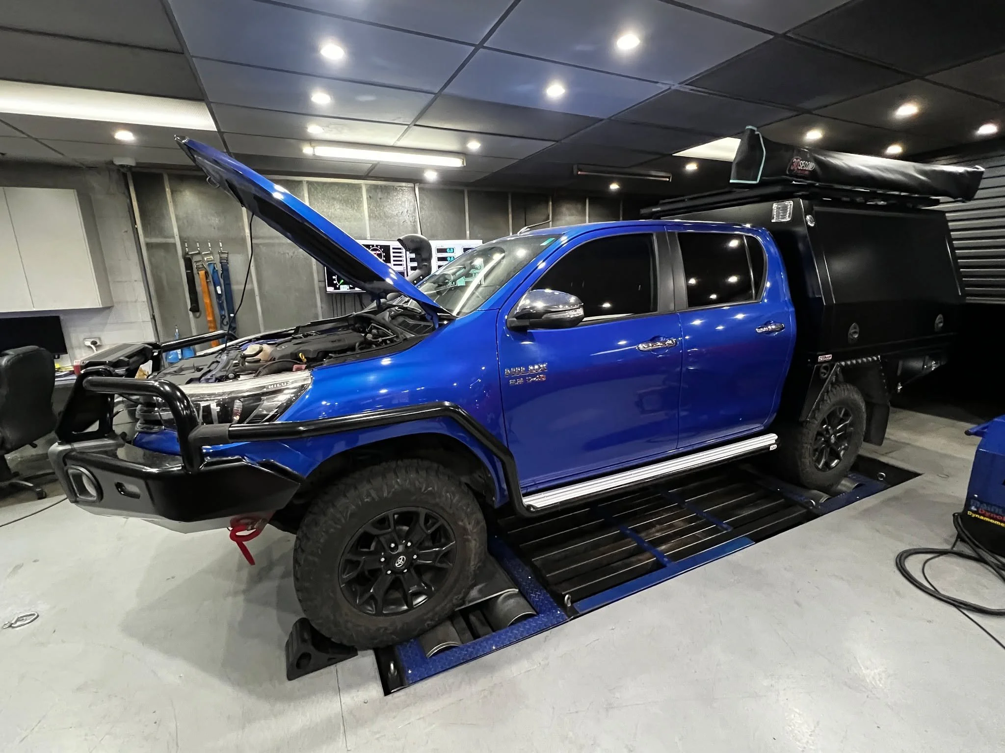 Gen 2 hilux spinning the rollers for a Just Autos Engine calibration and Easy lock transmission set up. We are seeing more N80s roll through the dyno room these days to take advantage of the Power and Torque we get from these vehicles. For all your N