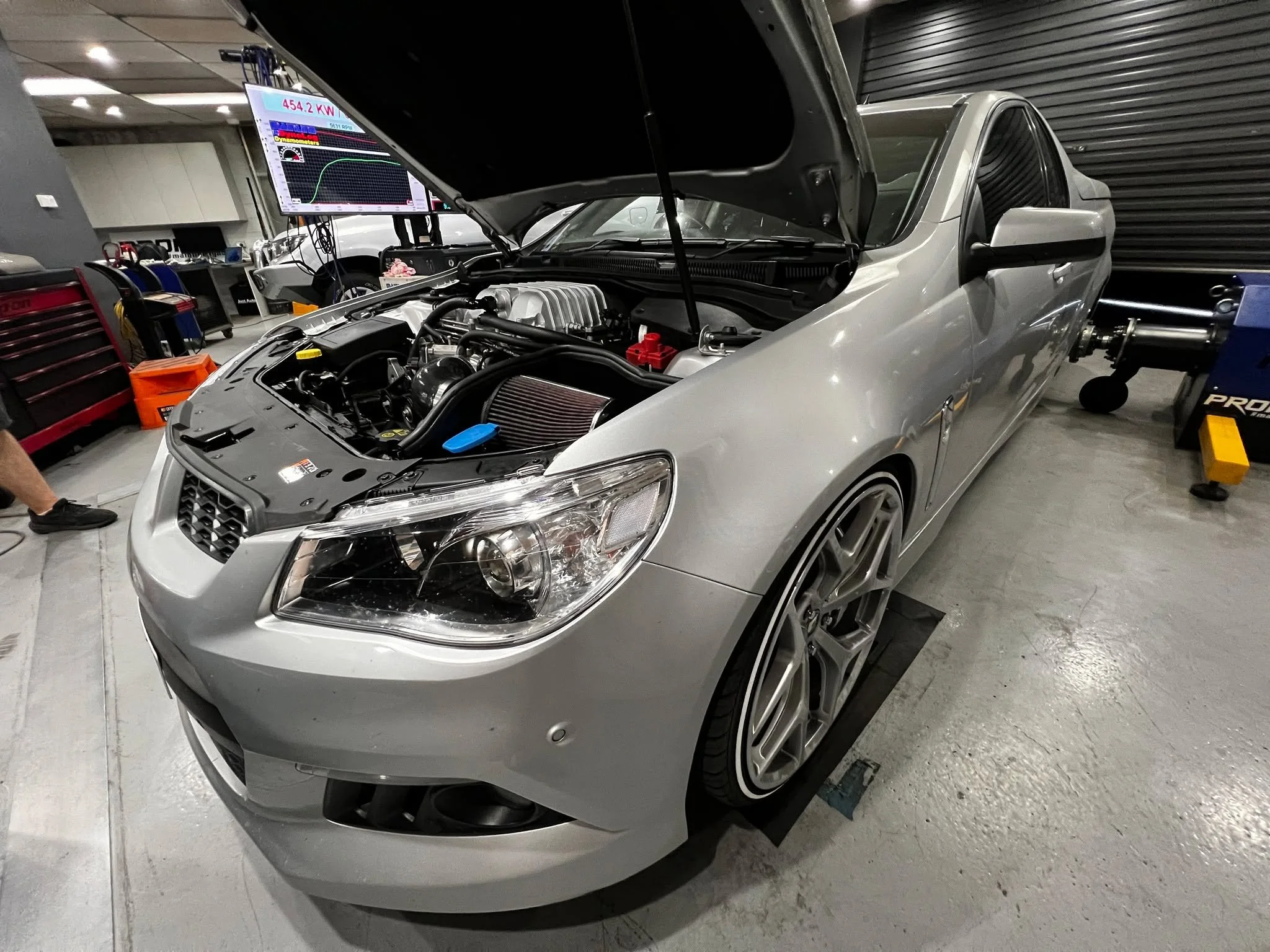 R8 Ute all fitted up with a LSA supercharger and fuel system to suit. Boys at Koster Automotive fitted up the LSA blower to the LS3 and we got the custom tune all sorted to produce some awesome numbers. This ute is looking even hotter with its new wh