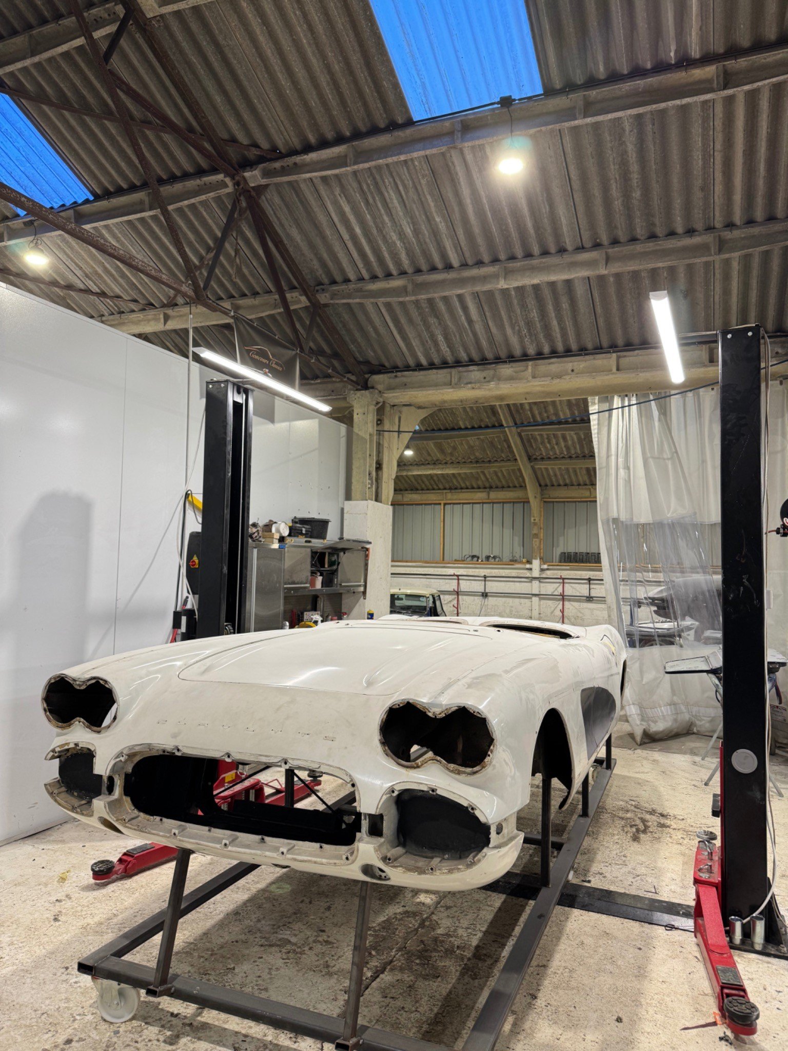 Chevrolet Corvette C1 restoration with a full paint respray is currently in our workshop.