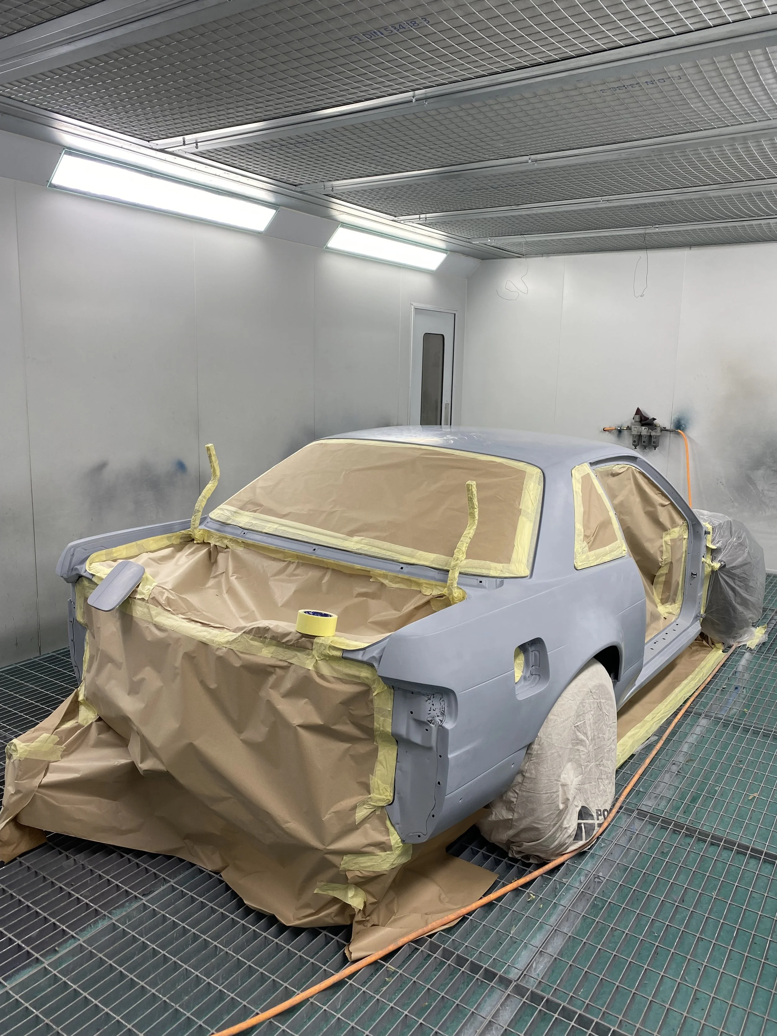 nissan ps13 now car build in final primer before respray