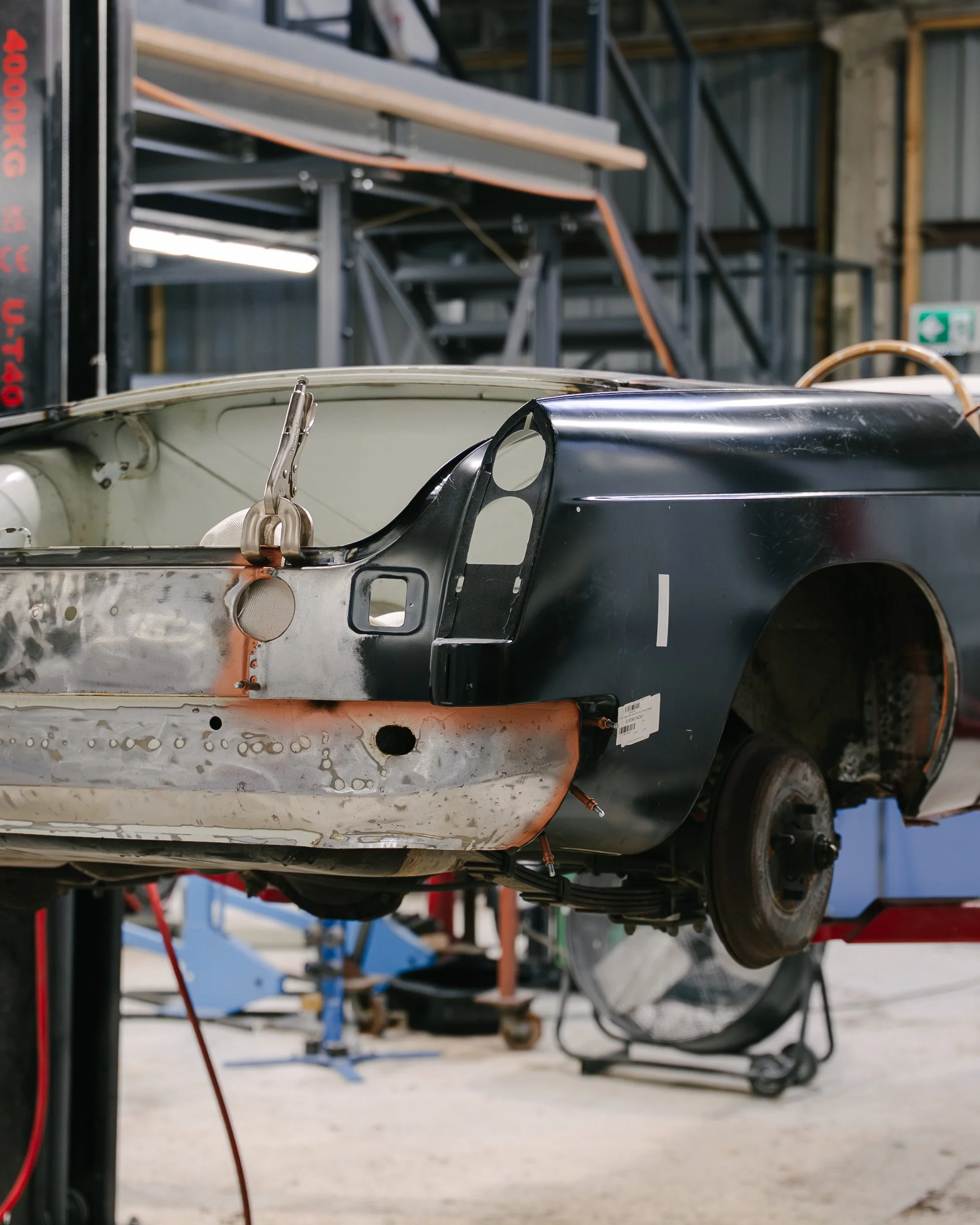 MGB Roadster Rust Repair and bare metal respray at Concours Classics