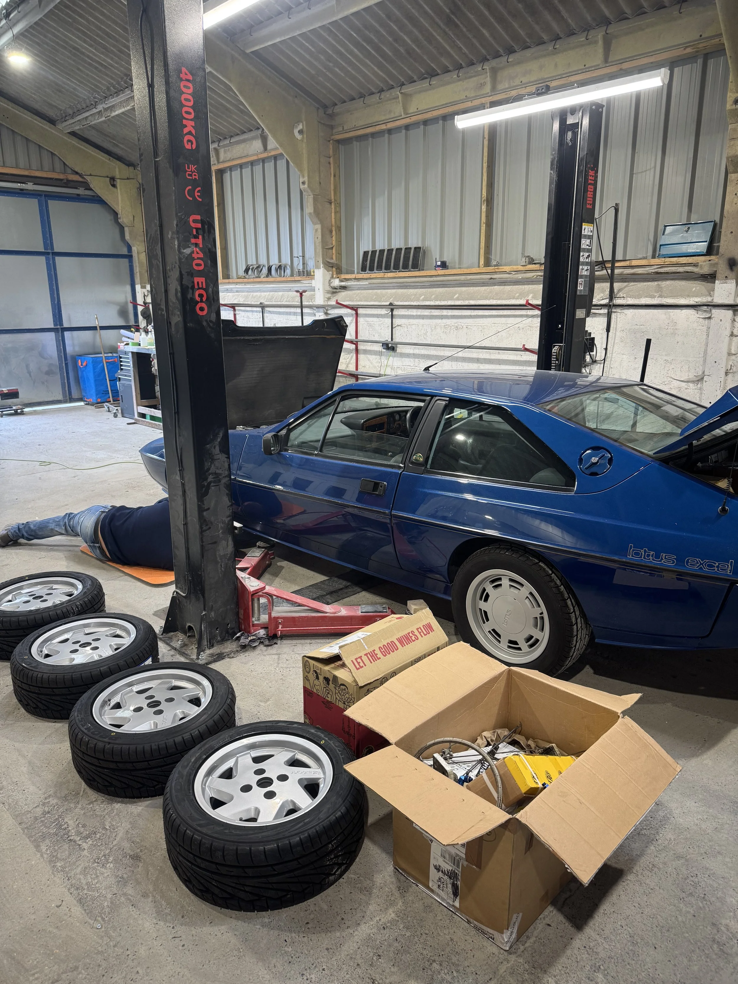 lotus eel undergoing mechanical restoration, maintanace and overhaul