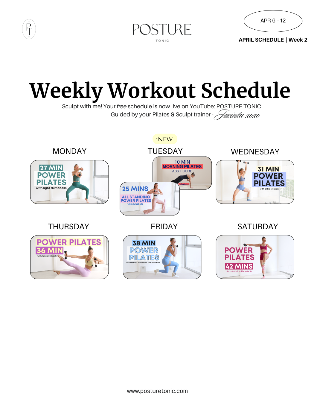 Your Free Weekly Schedule Apr  6 - 12