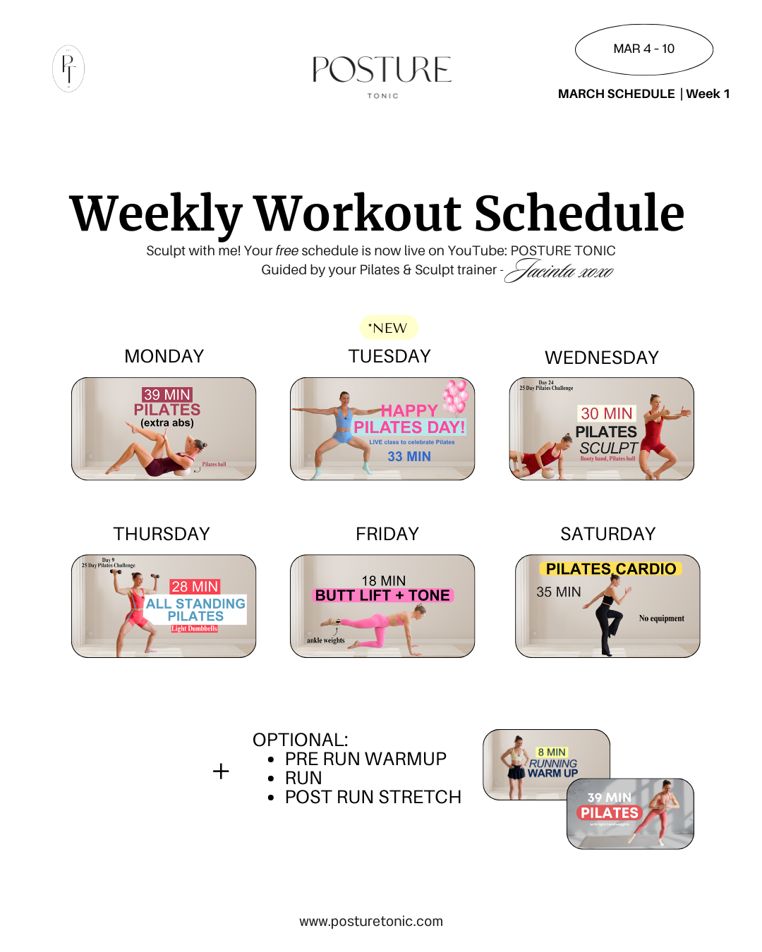 Your Free Weekly Schedule May 4 - 10