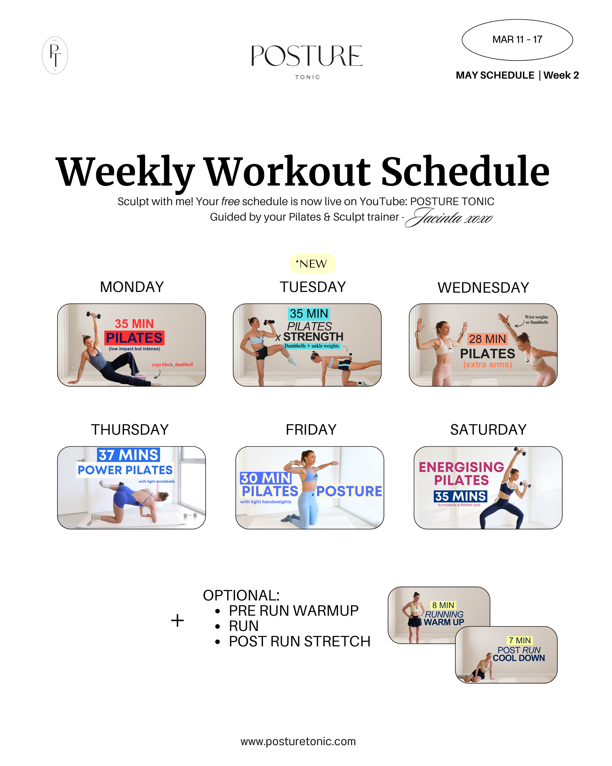 Your Free Weekly Schedule May 11 - 17