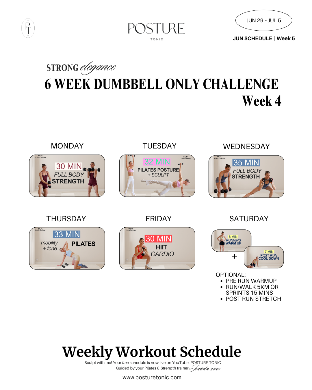 Your Free Weekly Schedule 29 - 5 June